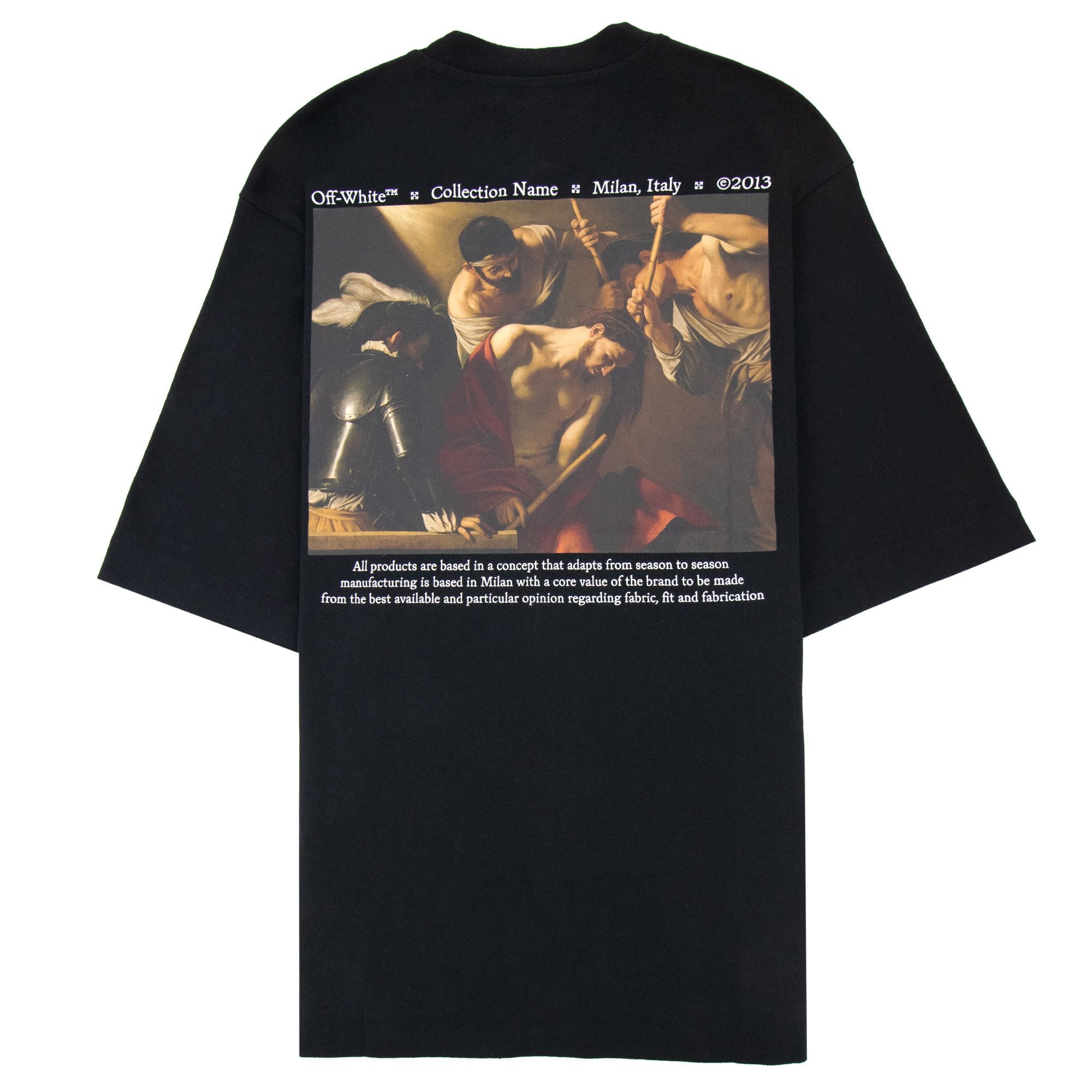 Off White Caravage Crownin Skate S/s T Shirt Black/white