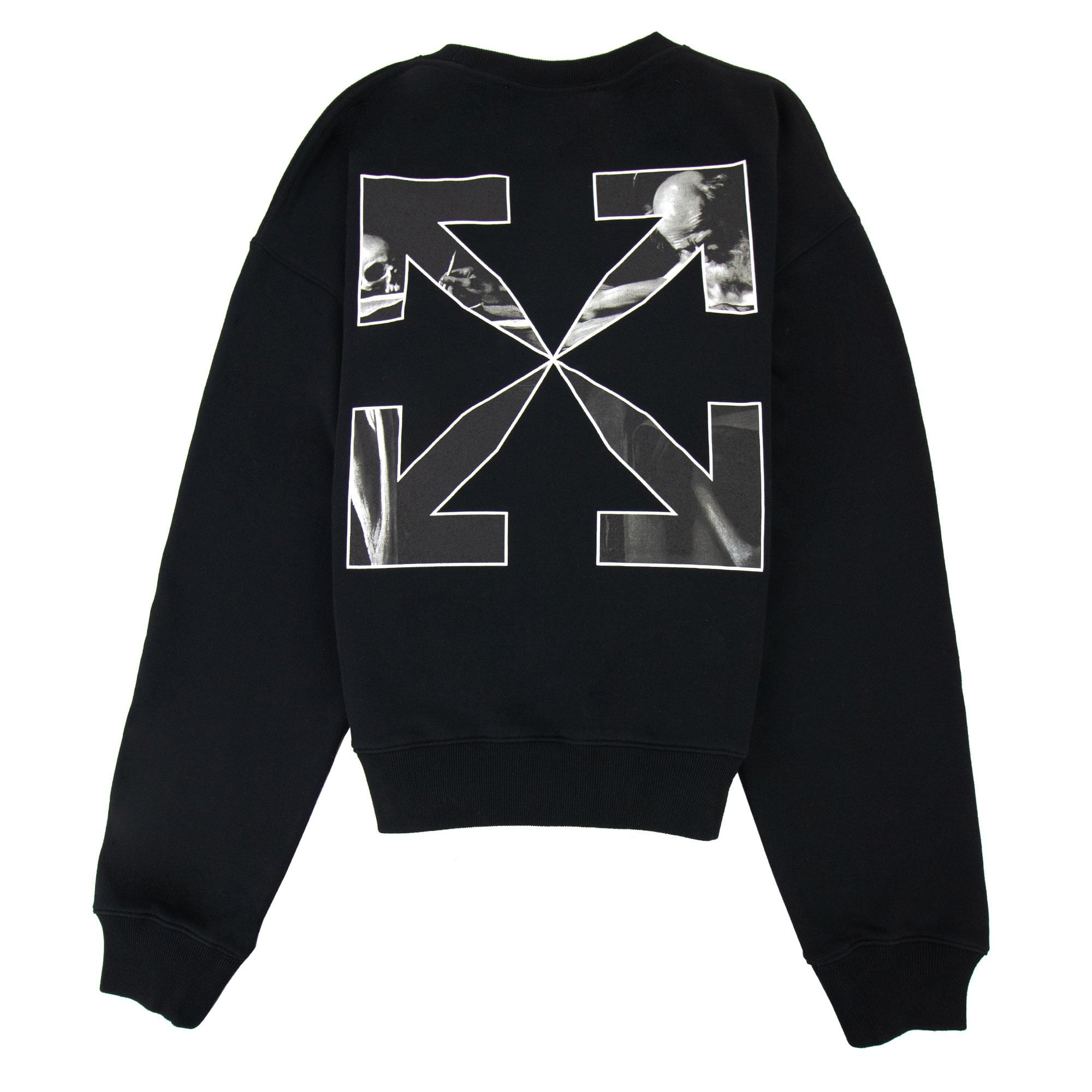 Off White Caravage Arrow Over Crewneck Sweatshirt Black/white