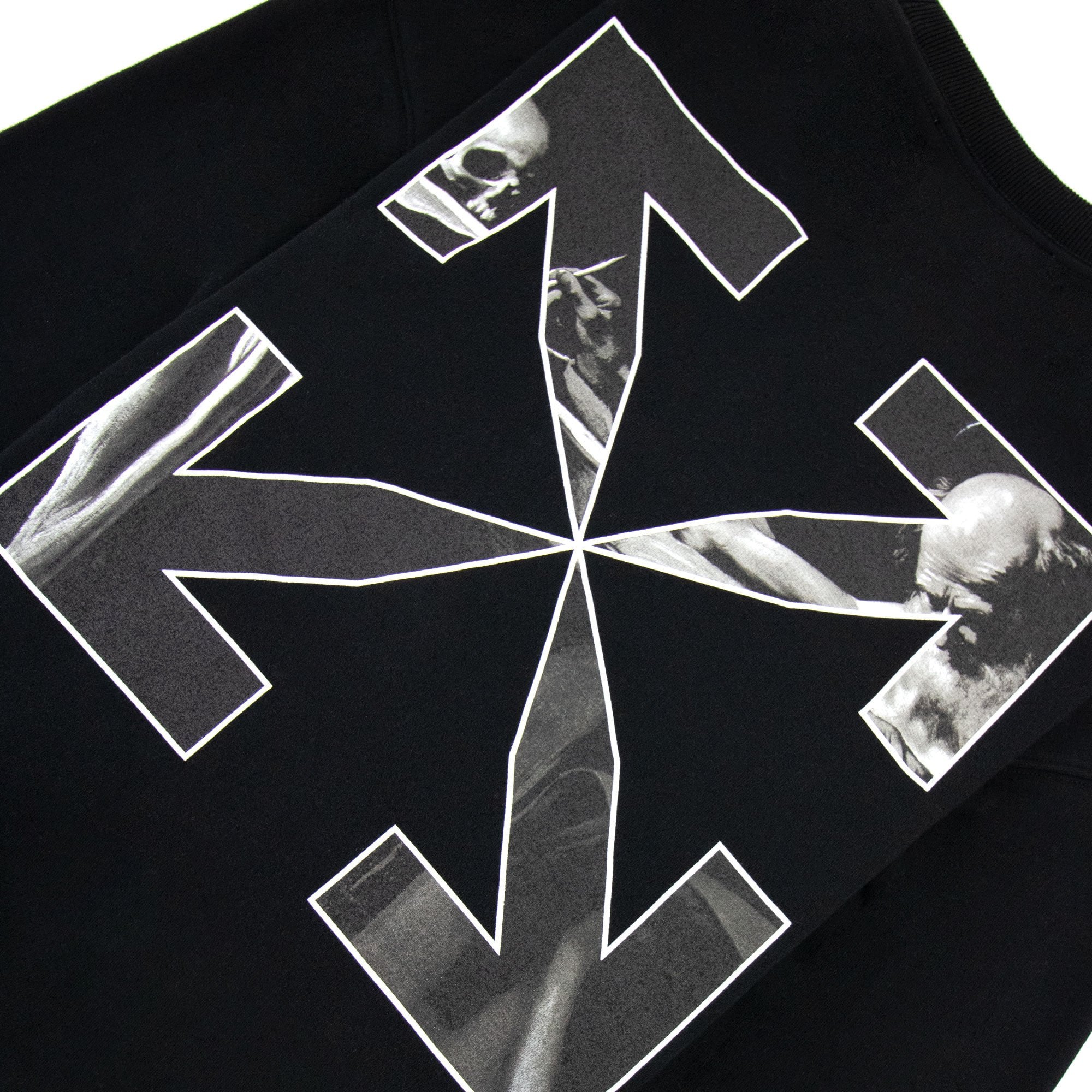 Off White Caravage Arrow Over Crewneck Sweatshirt Black/white
