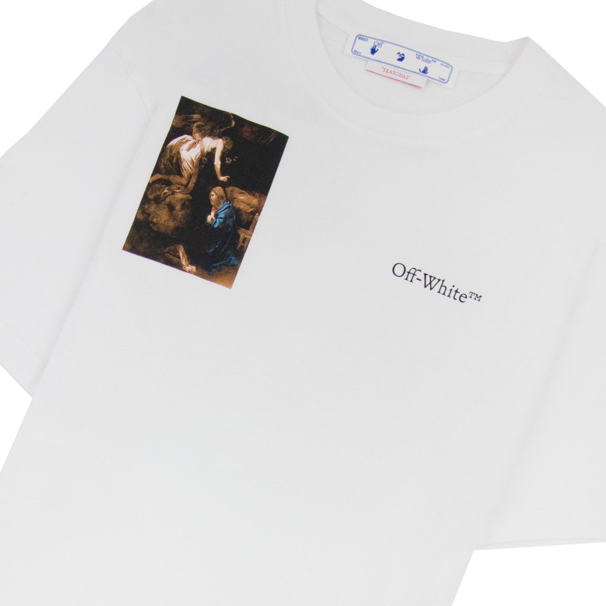 Off White Caravage Lute Slim S/s T Shirt White/black