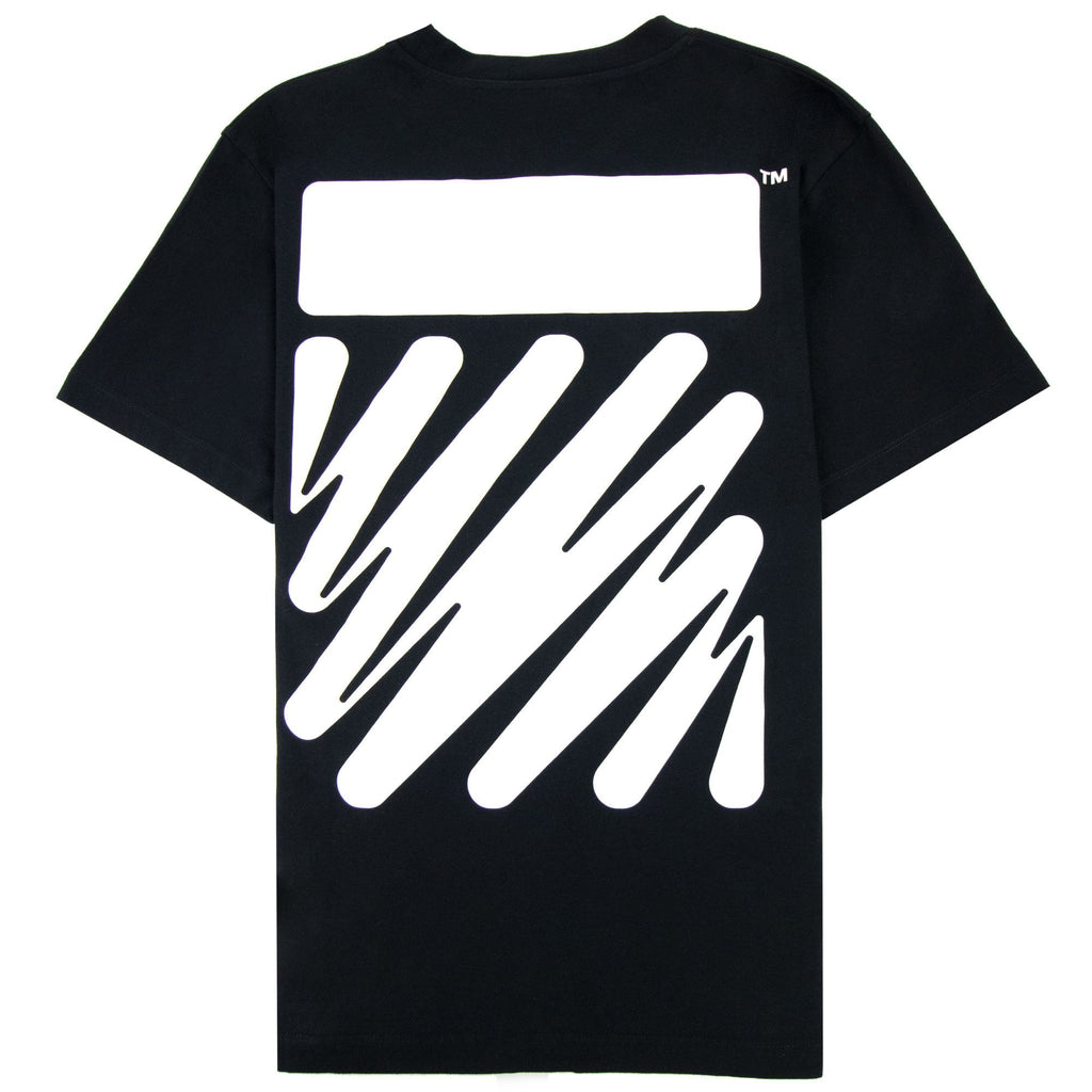 Off White Wave Diag Slim S/s T Shirt Black/white