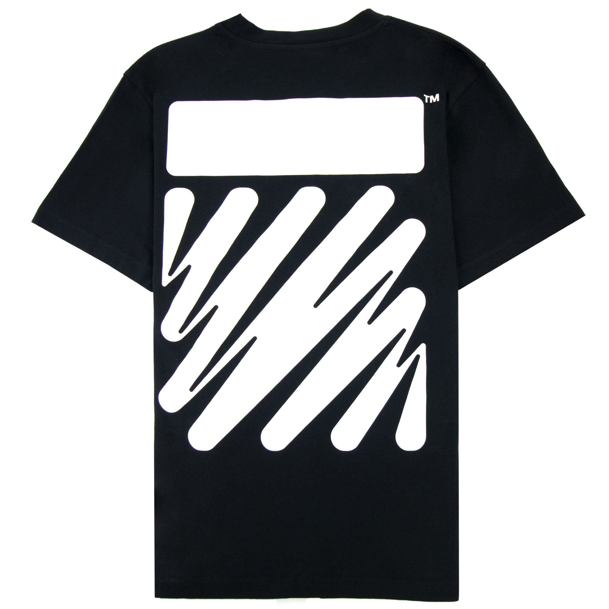 Off White Wave Diag Slim S/s T Shirt Black/white