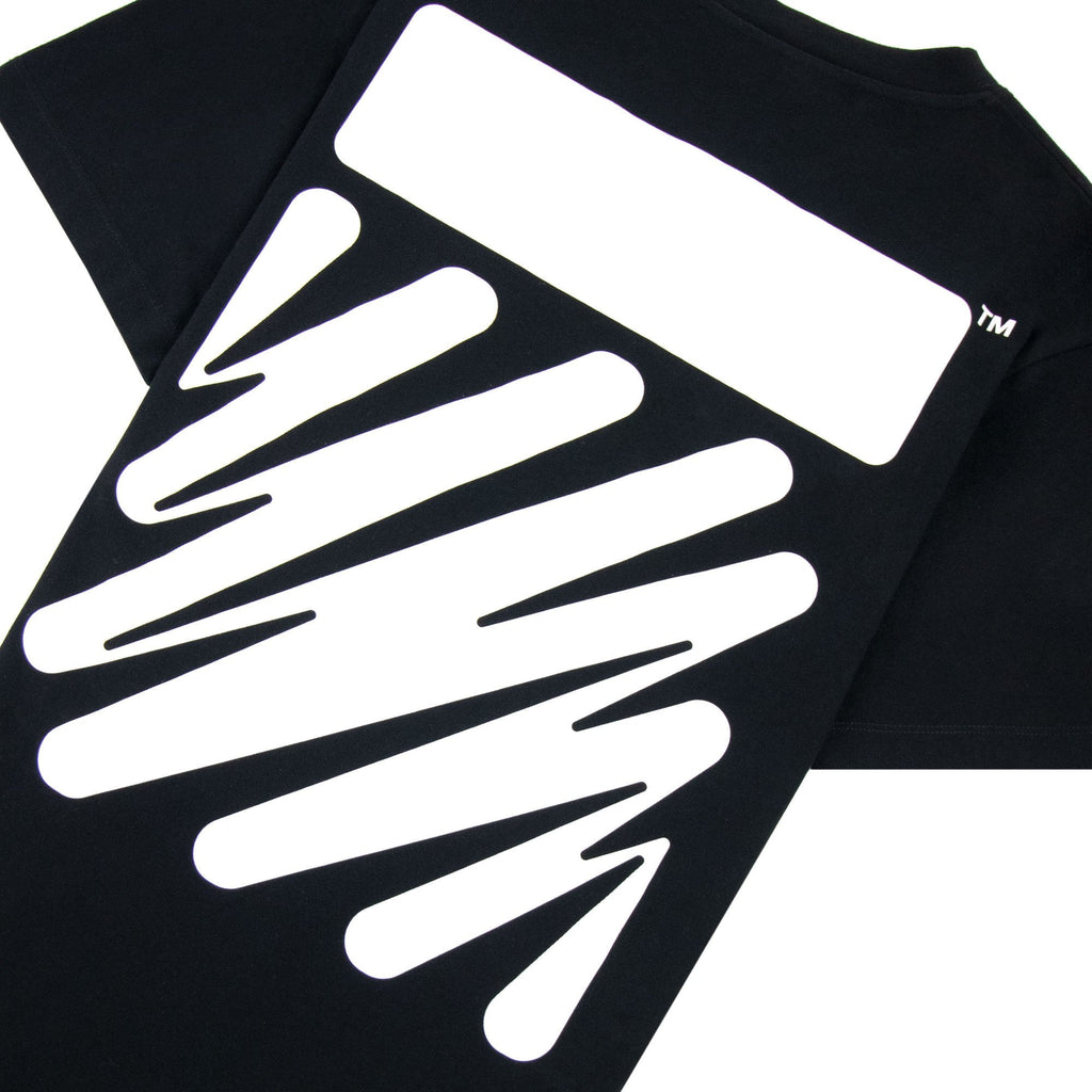 Off White Wave Diag Slim S/s T Shirt Black/white