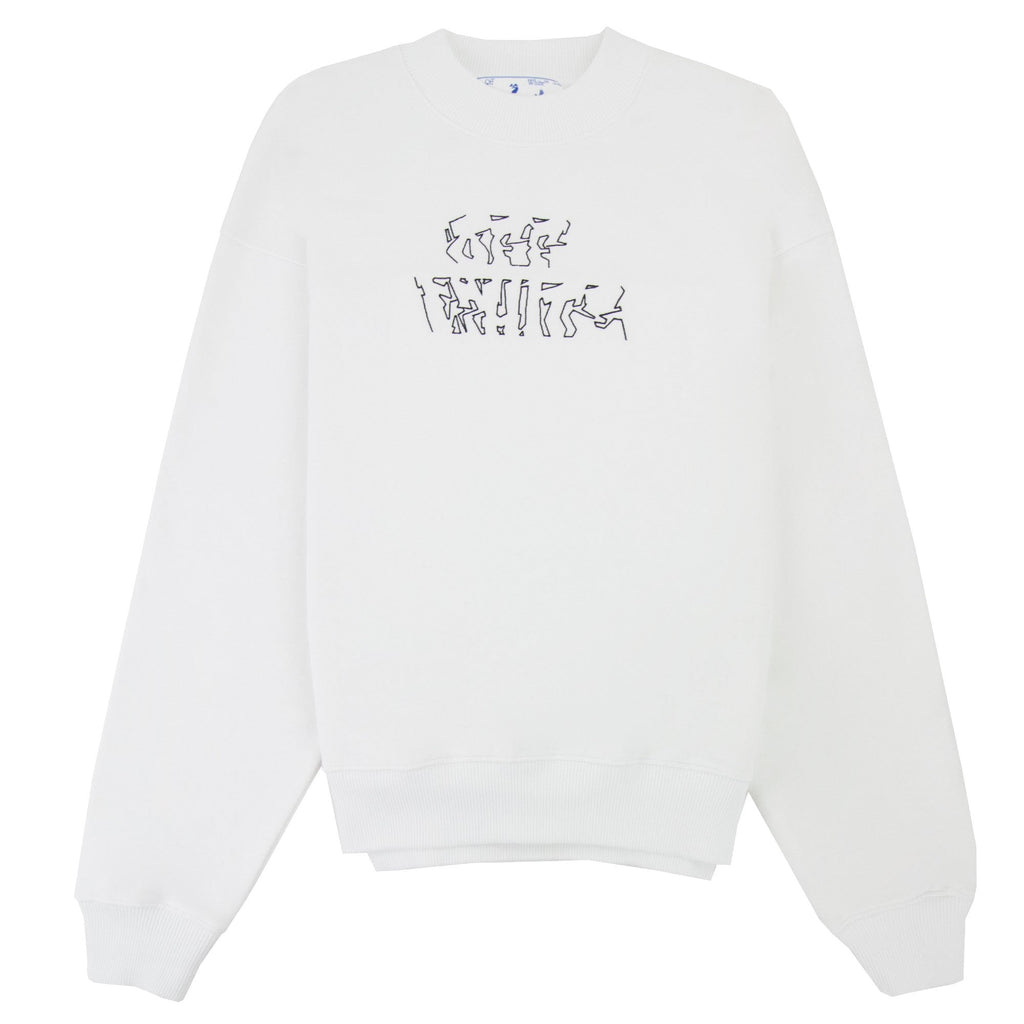 Off White Neen Arrow Skate Crewneck Sweatshirt White/black