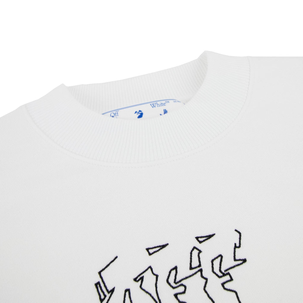 Off White Neen Arrow Skate Crewneck Sweatshirt White/black