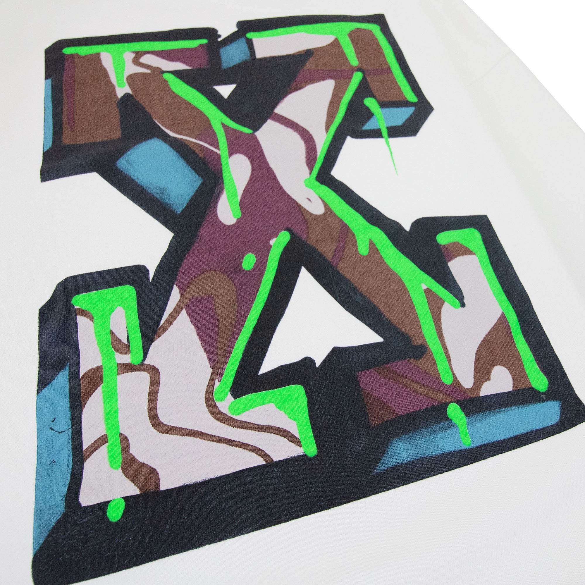 Off White Neen Arrow Skate Crewneck Sweatshirt White/black