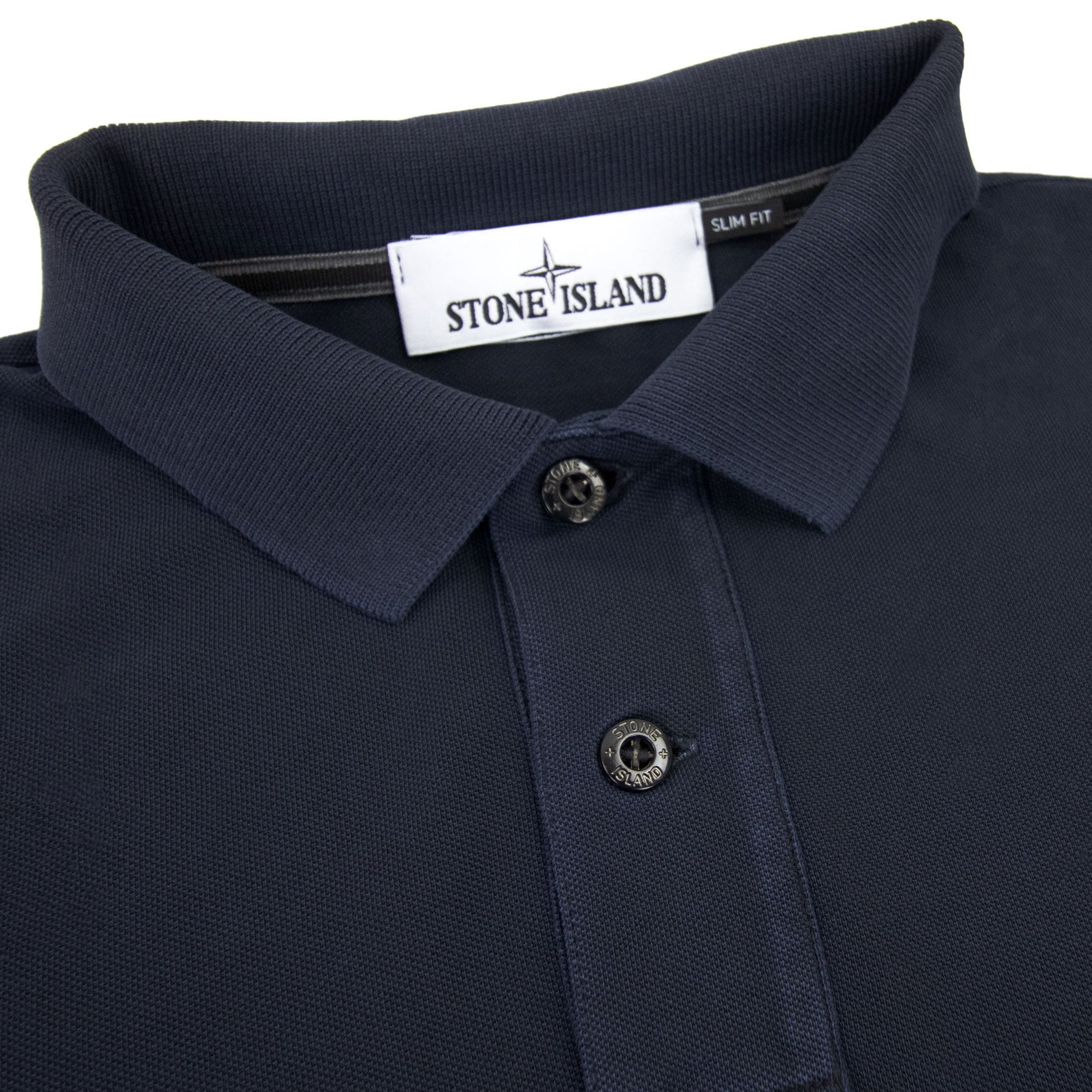 Stone Island Slim Fit Patch Polo Navy Blue V0024