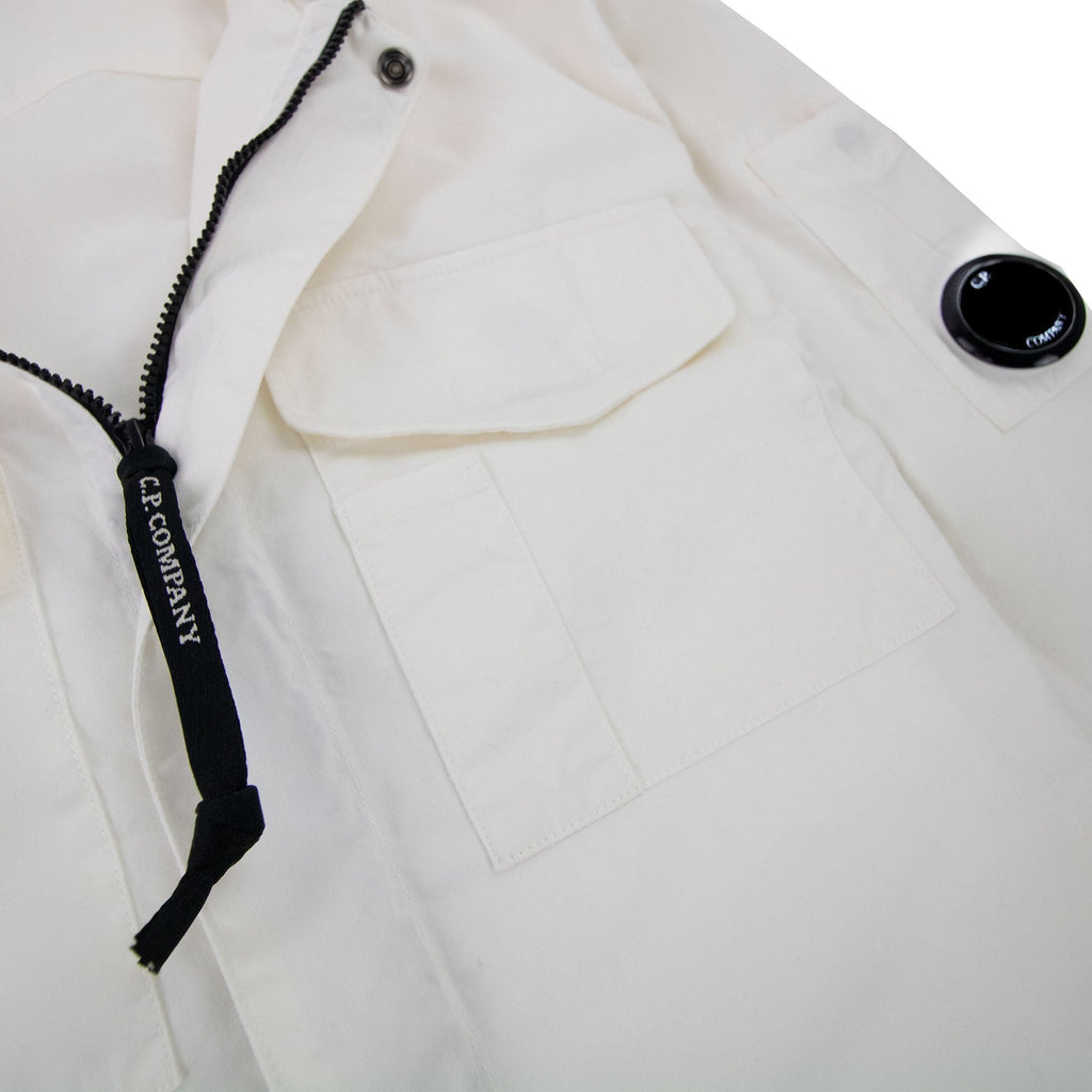 Cp Company Sh079a Emerized Gabardine Utility Shirt White 103