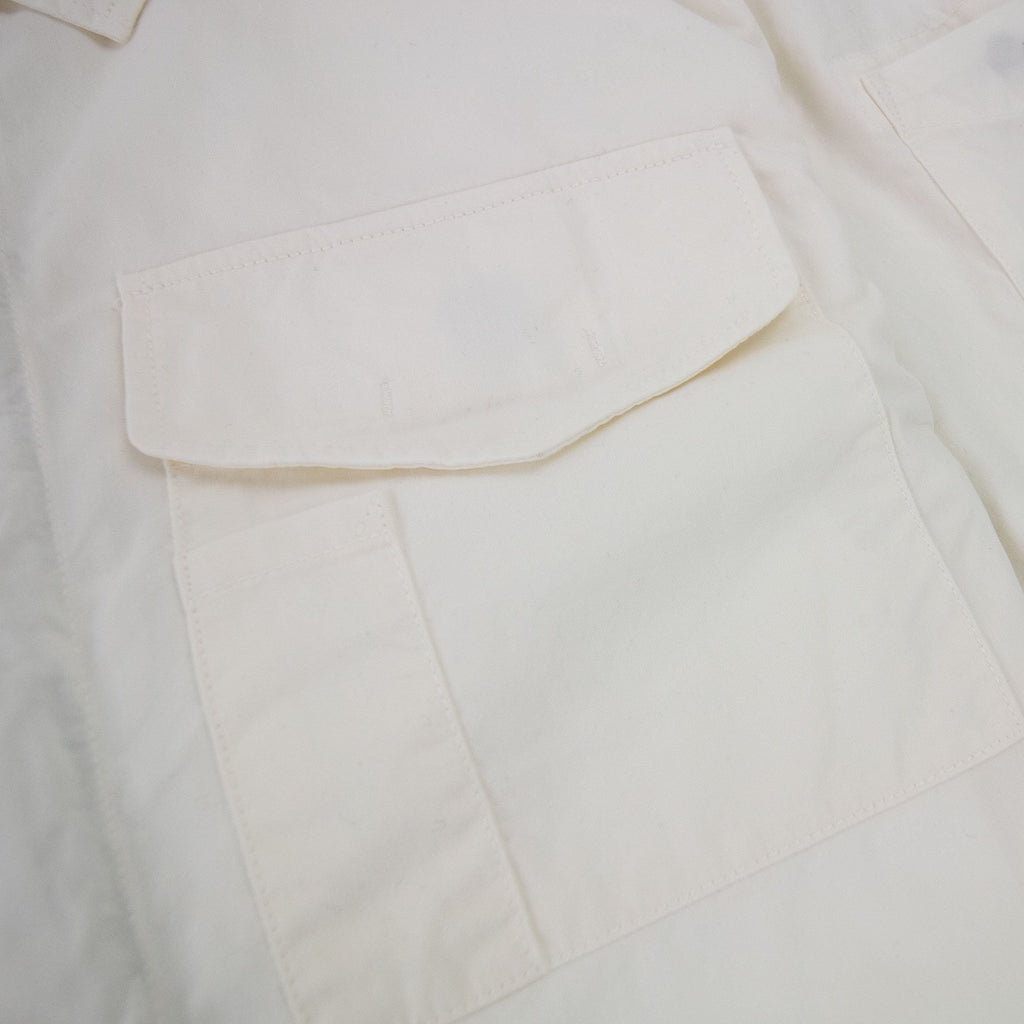 Cp Company Sh079a Emerized Gabardine Utility Shirt White 103