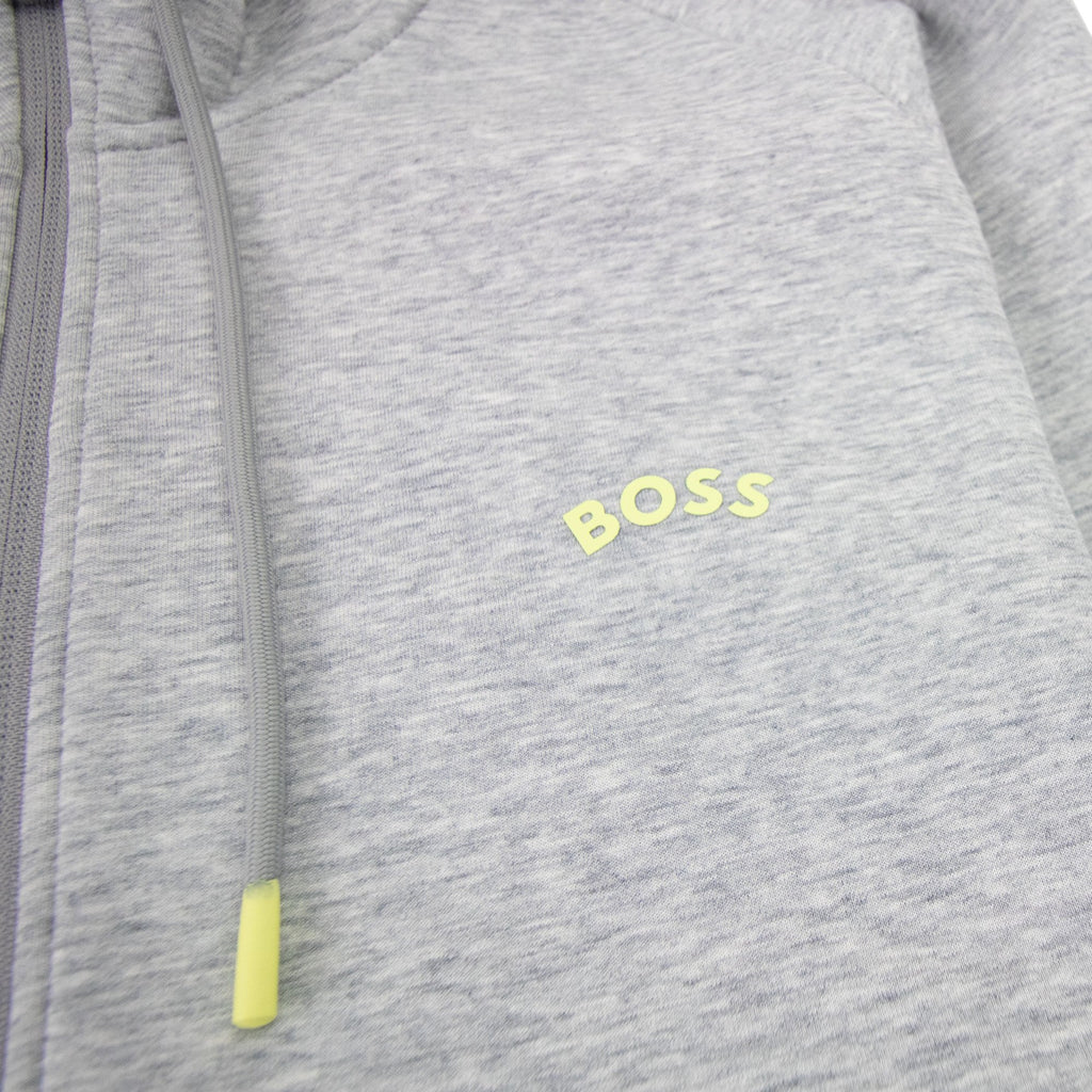 Hugo Boss Saggy 2 Curved Logo Hoody Grey 059