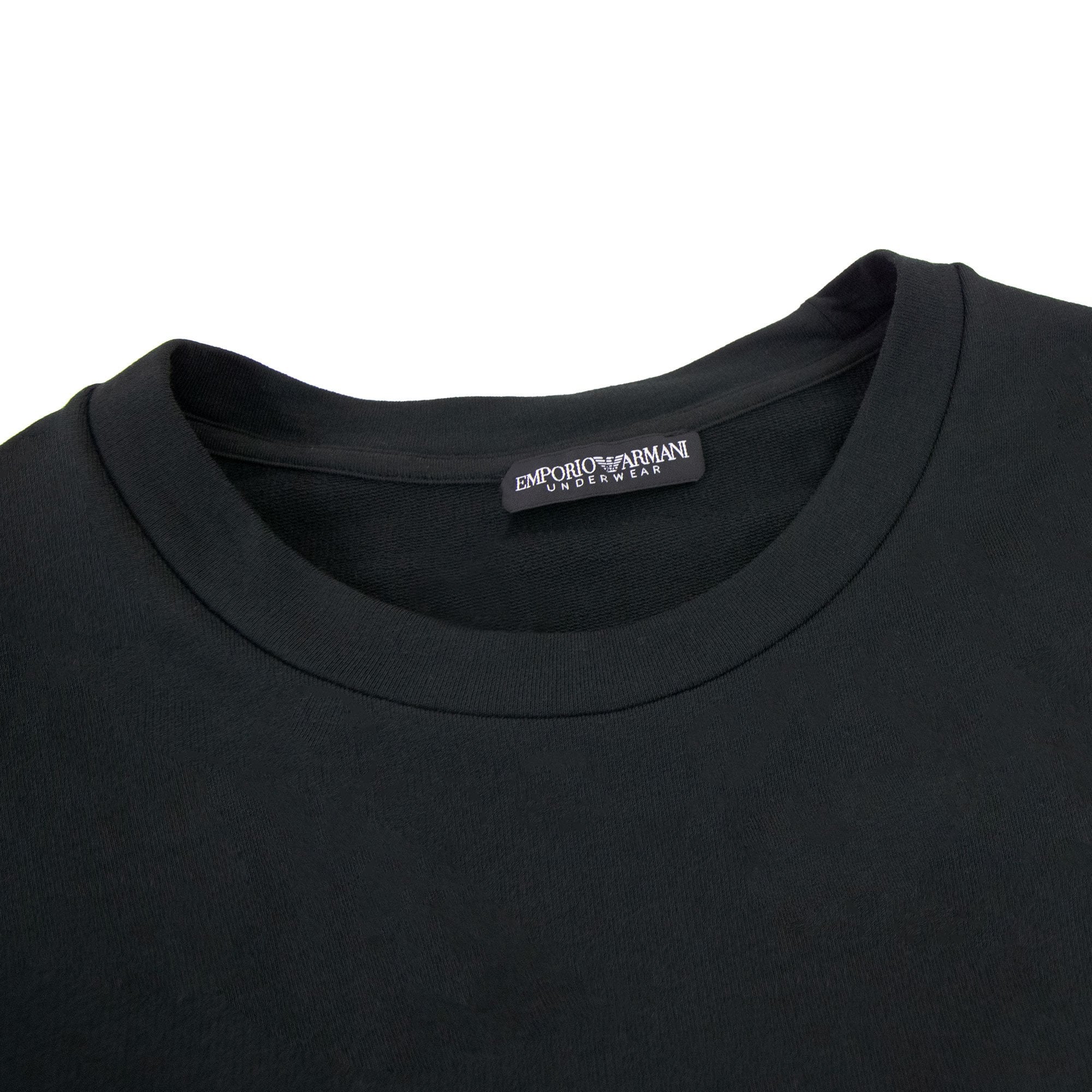 Emporio Armani Eagle Logo Crew Neck Sweater Black