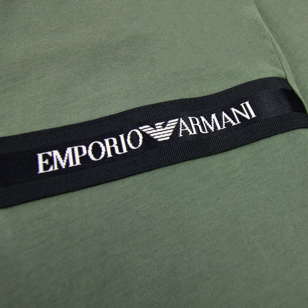 Emporio Armani Crew Neck Logo T Shirt Khaki