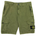 Stone Island L11wa Garment Dyed Canvas Shorts Olive V0158