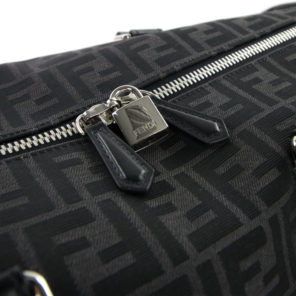 Fendi Ff Jacquard Duffel Bag Black