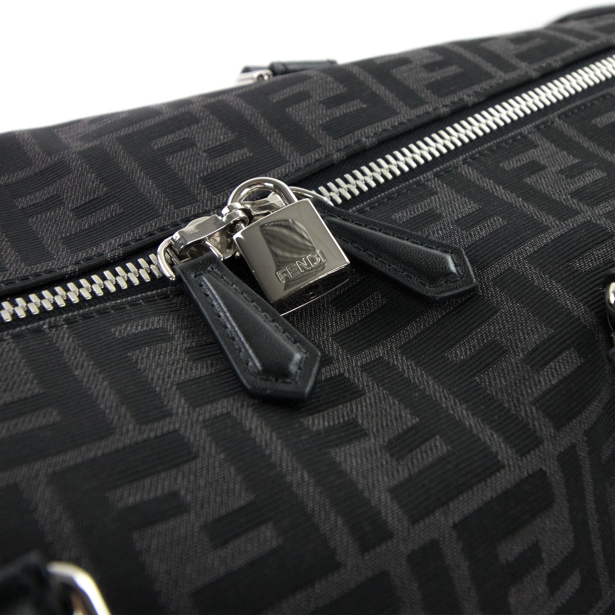 Fendi Ff Jacquard Duffel Bag Black
