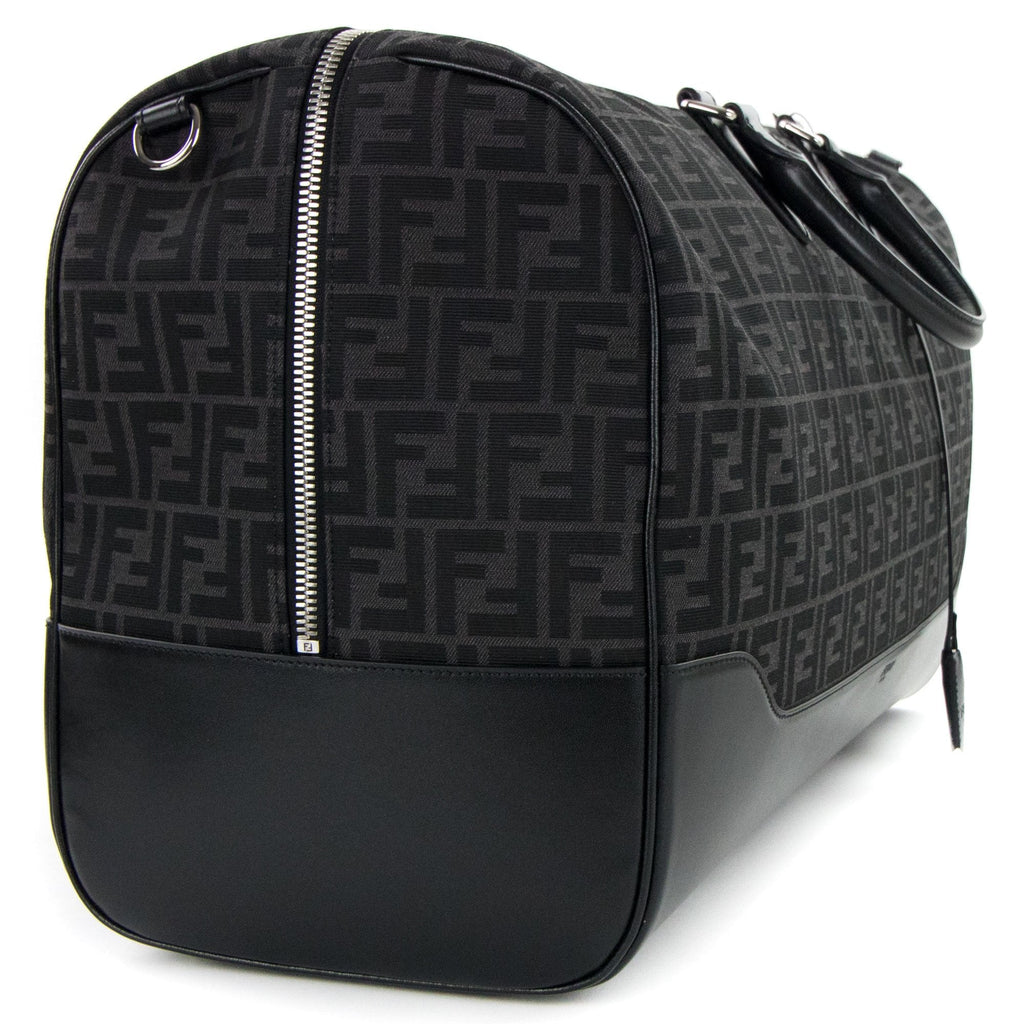 Fendi Ff Jacquard Duffel Bag Black