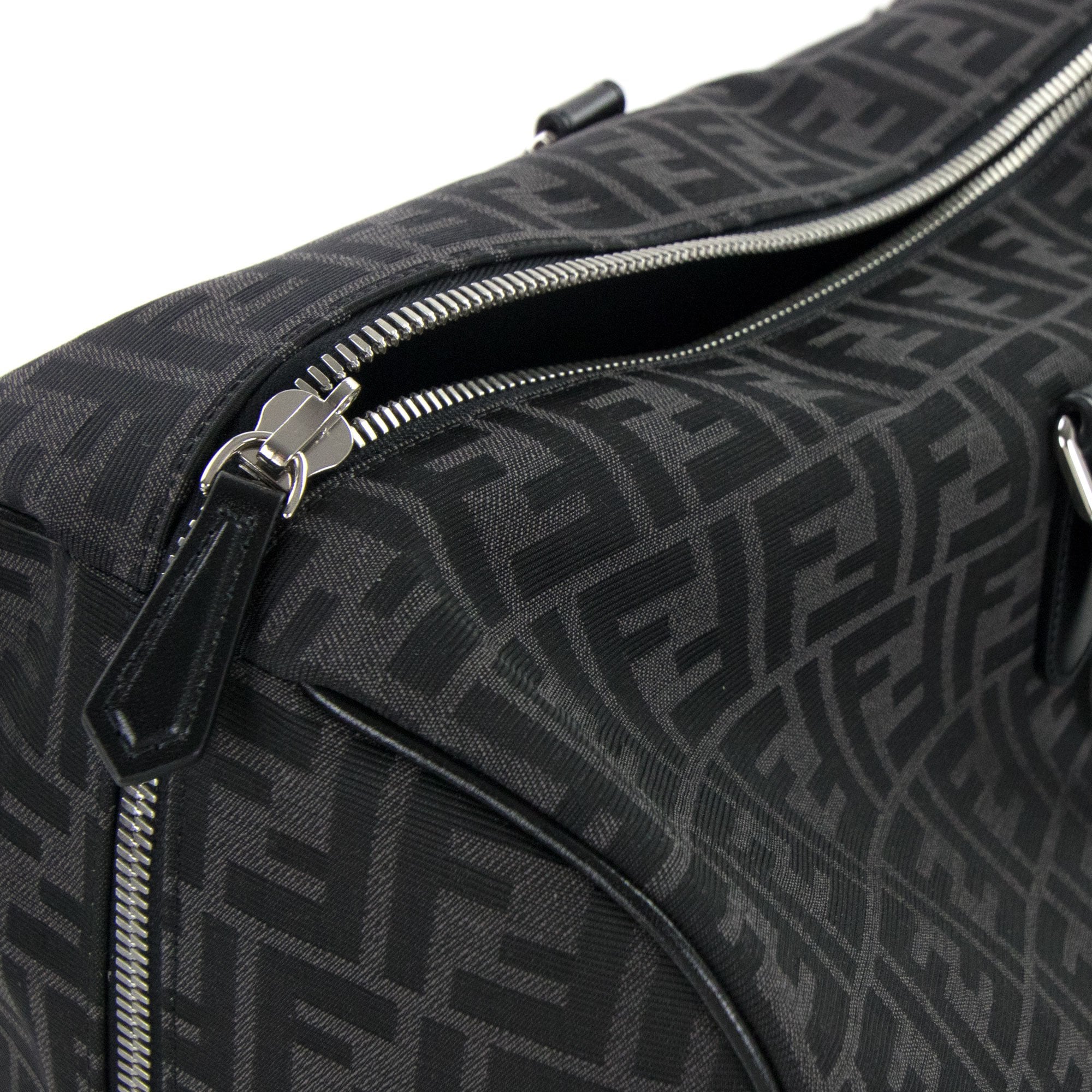 Fendi Ff Jacquard Duffel Bag Black