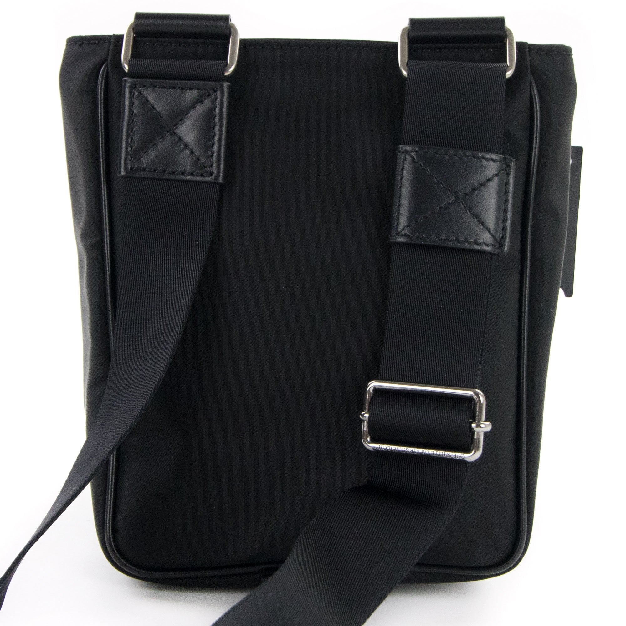Off White Arrow Tuc Nyl Cross Body Bag Black