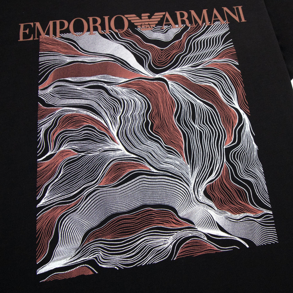 Emporio Armani Logo Beach Wear T Shirt Black