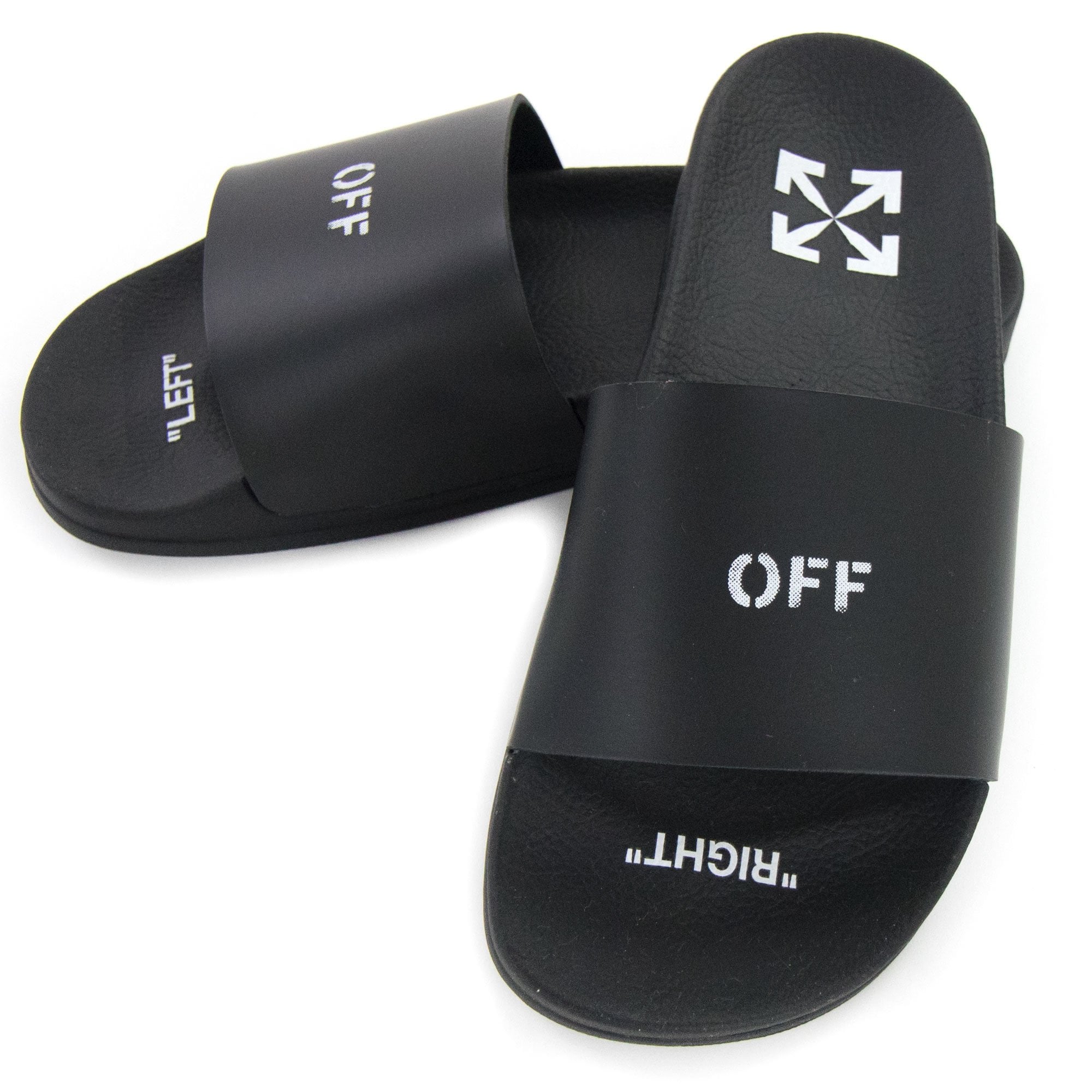 Off White Women 0w Logo Sliders Black/white