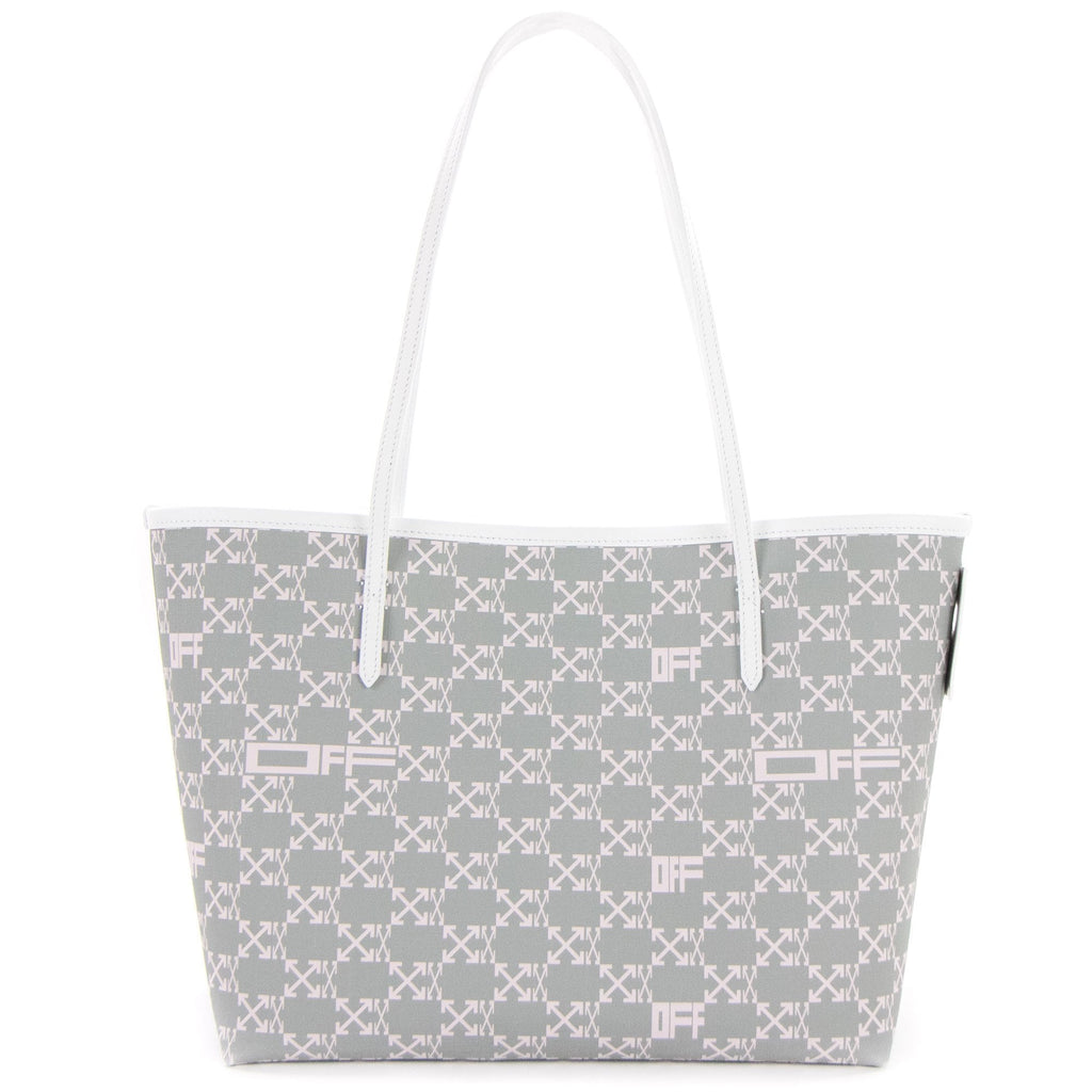 Off White Day Off Tote 33 Monogram Shoulder Bag Grey Pink