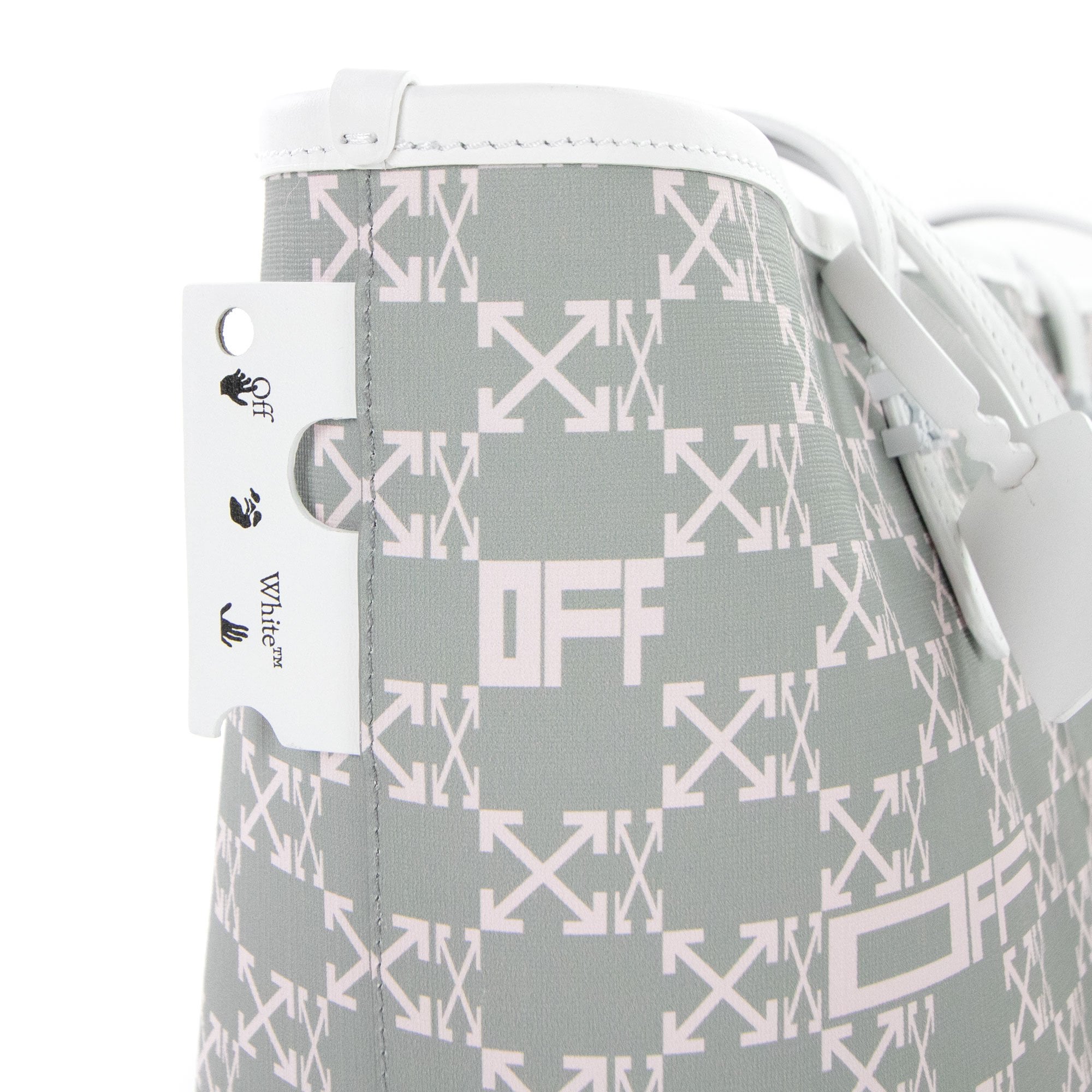 Off White Day Off Tote 33 Monogram Shoulder Bag Grey Pink