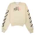 Off White Graff Outline Over Crewneck Sweatshirt Dark Sand/black