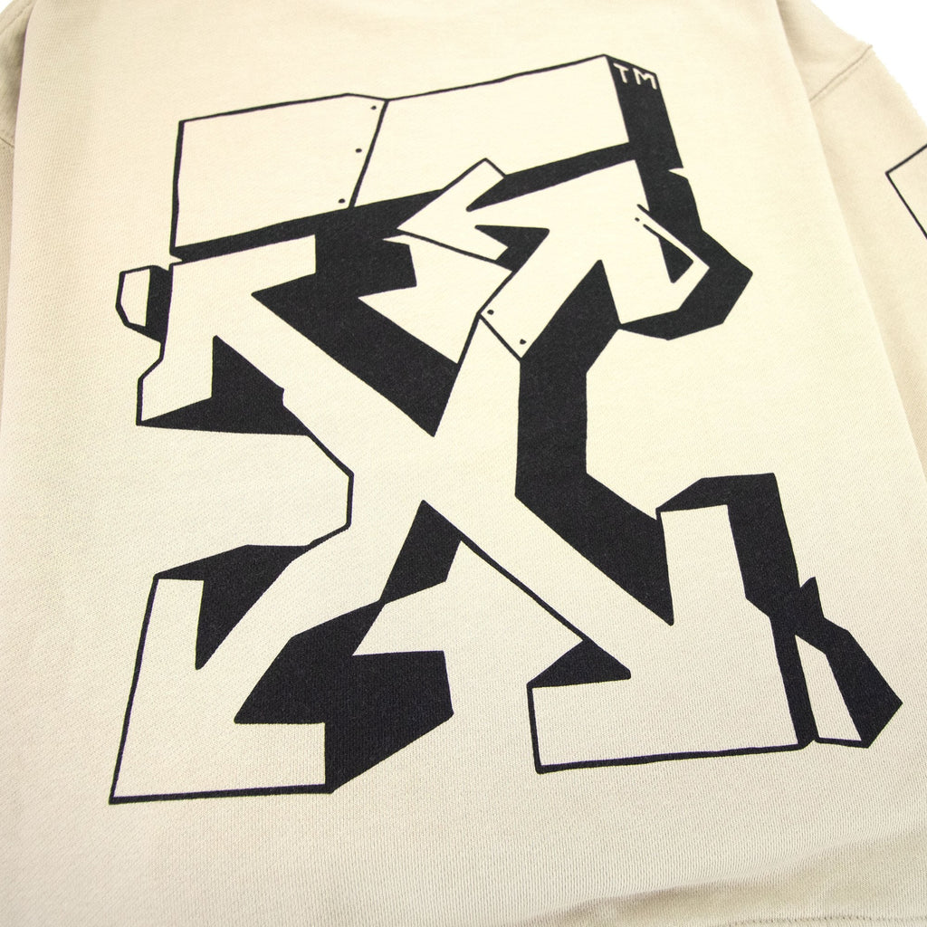 Off White Graff Outline Over Crewneck Sweatshirt Dark Sand/black