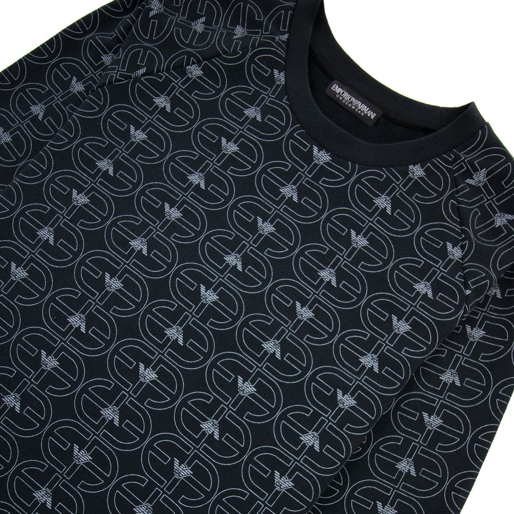 Emporio Armani Logo Lounge Wear Sweatshirt Black