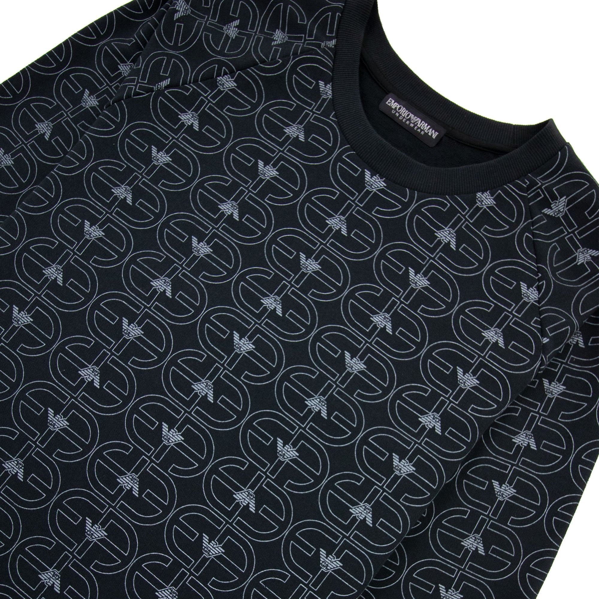 Emporio Armani Logo Lounge Wear Sweatshirt Black