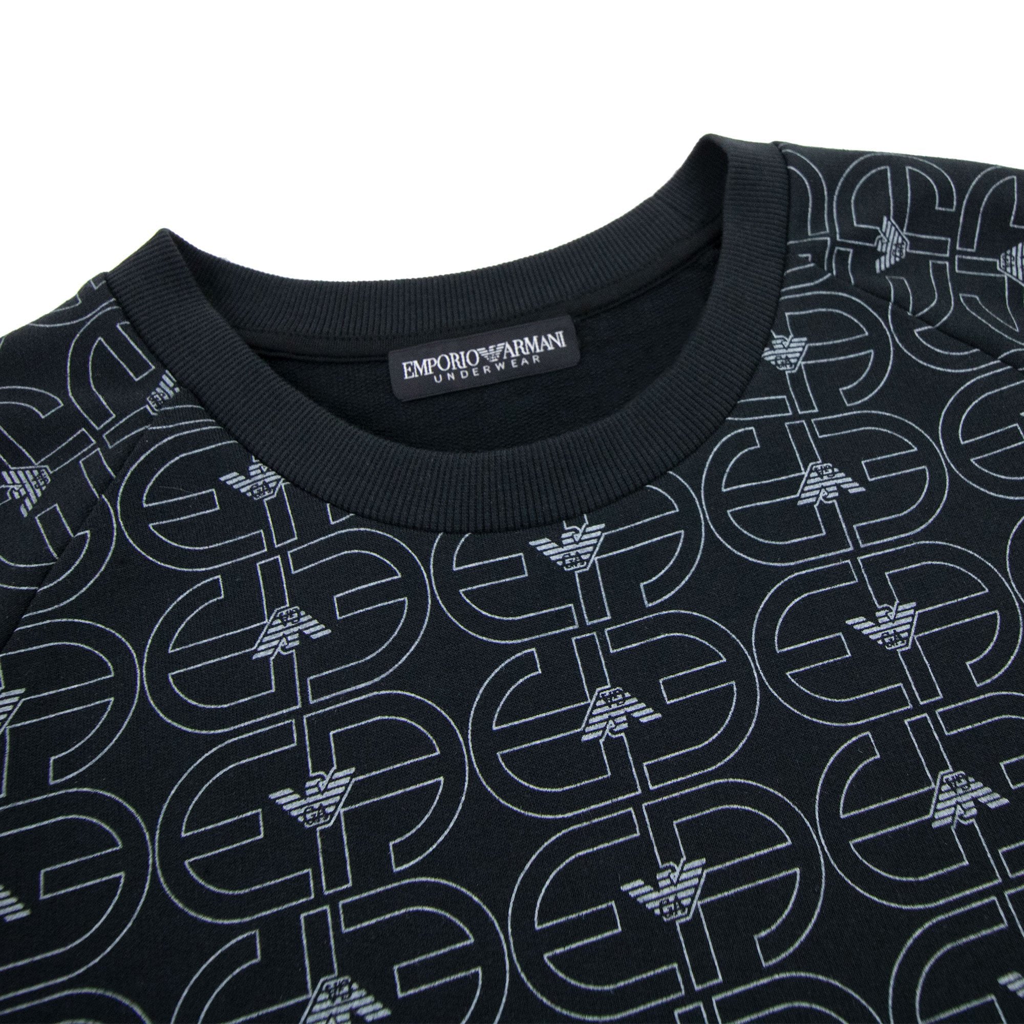 Emporio Armani Logo Lounge Wear Sweatshirt Black