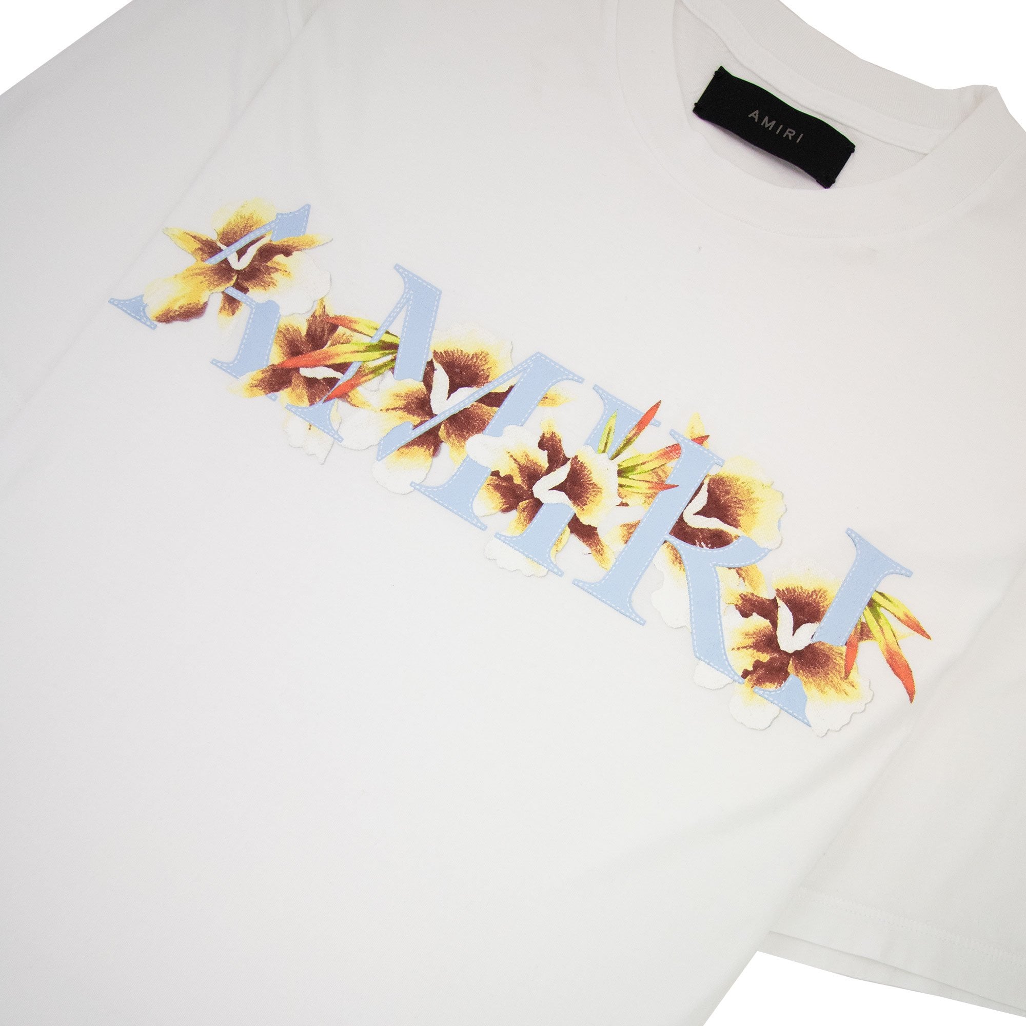 Amiri Hibiscus Logo Tee White