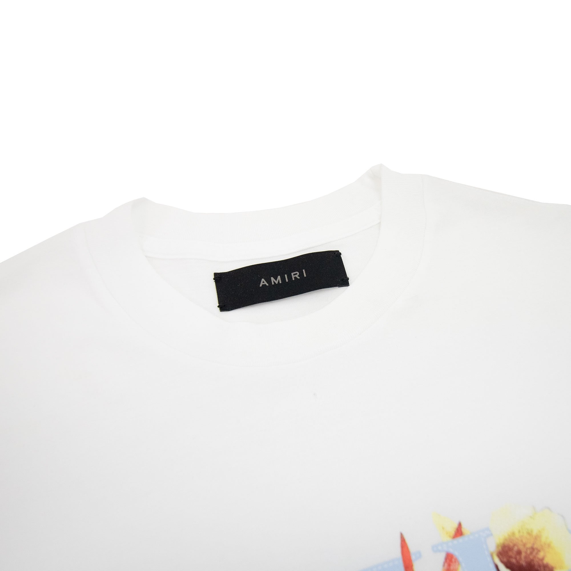 Amiri Hibiscus Logo Tee White