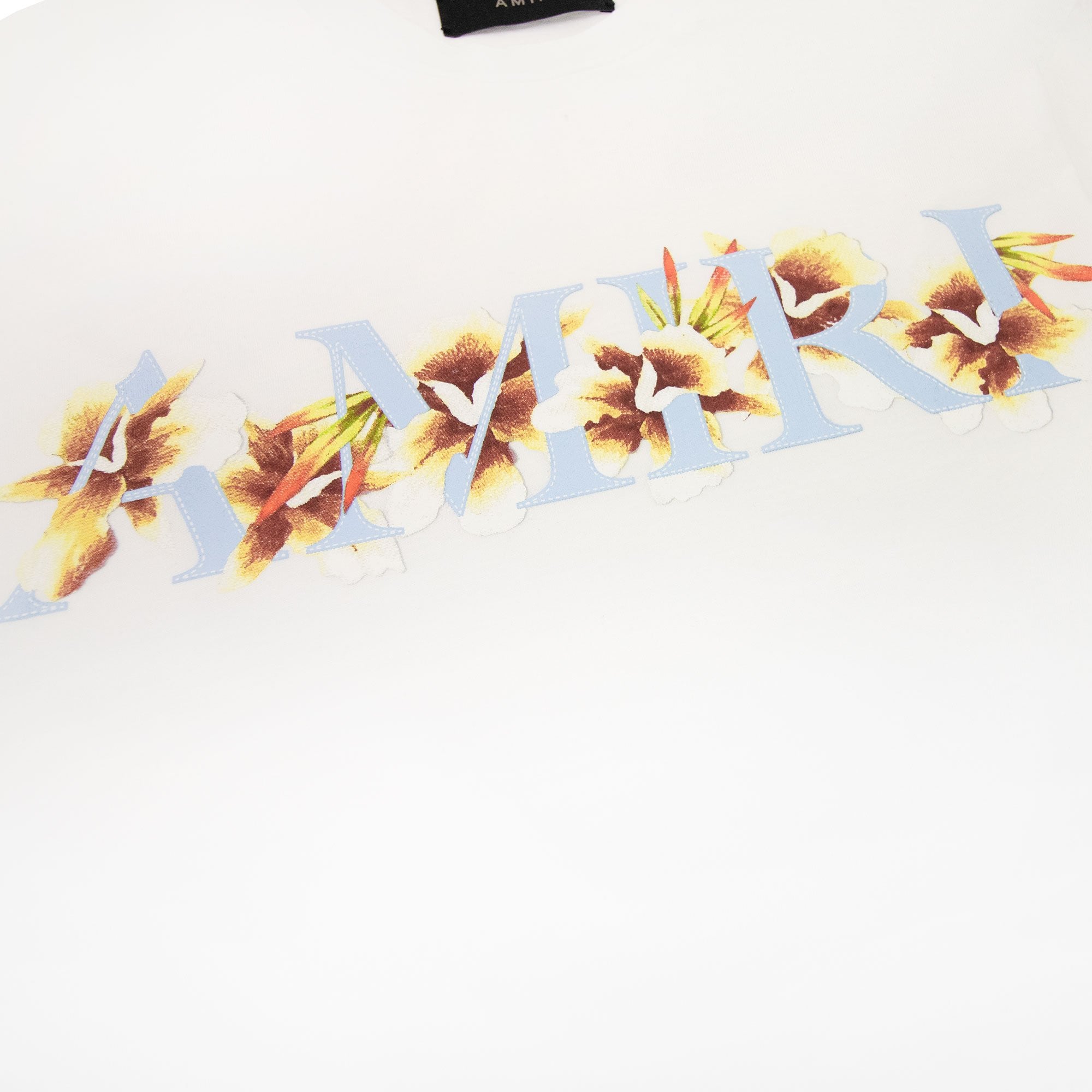 Amiri Hibiscus Logo Tee White