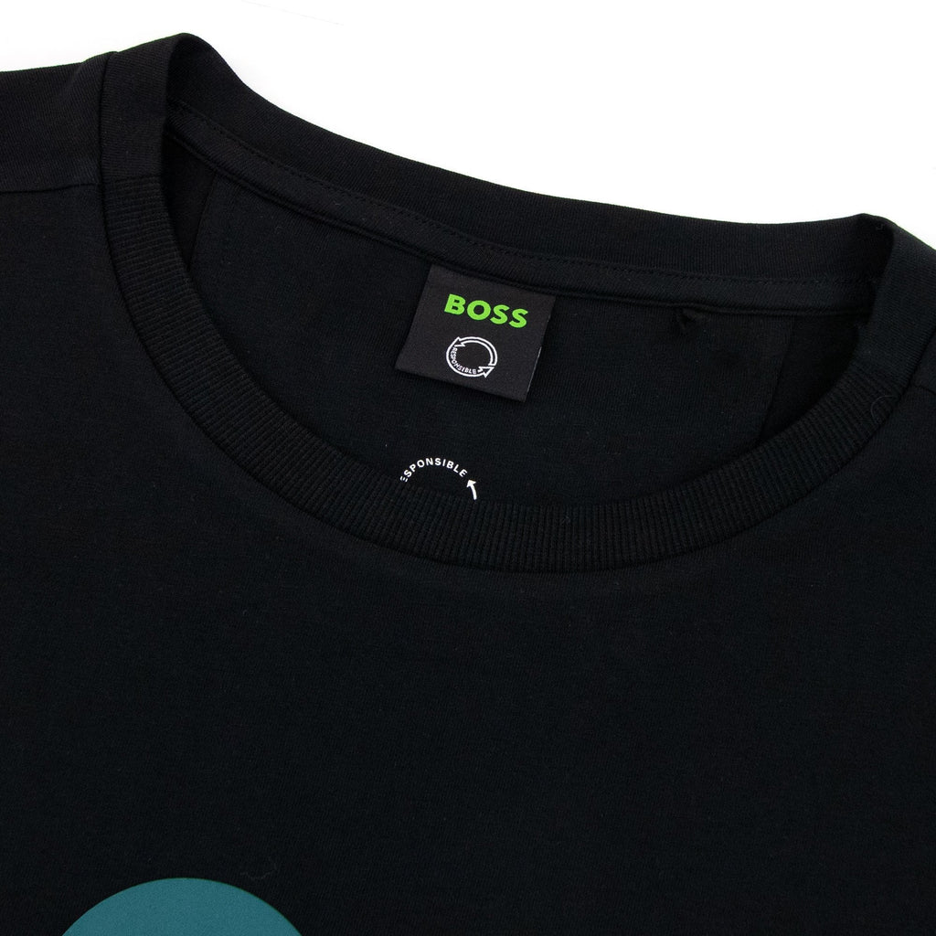Hugo Boss Tee 3 Artwork Logo T Shirt Black 001