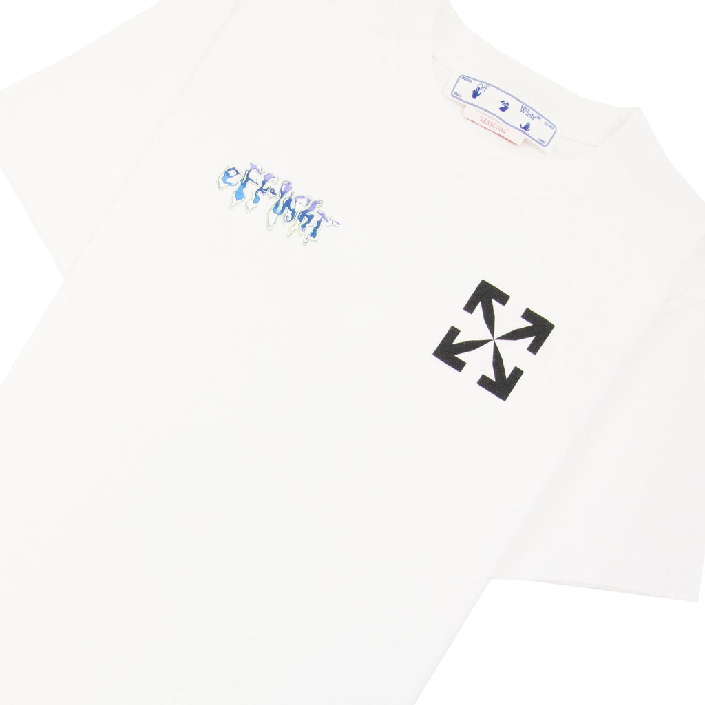 Off White 90s Liquid Slim S/s T Shirt White/black