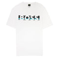Hugo Boss Tee 1 Colour Block Logo T Shirt White 100