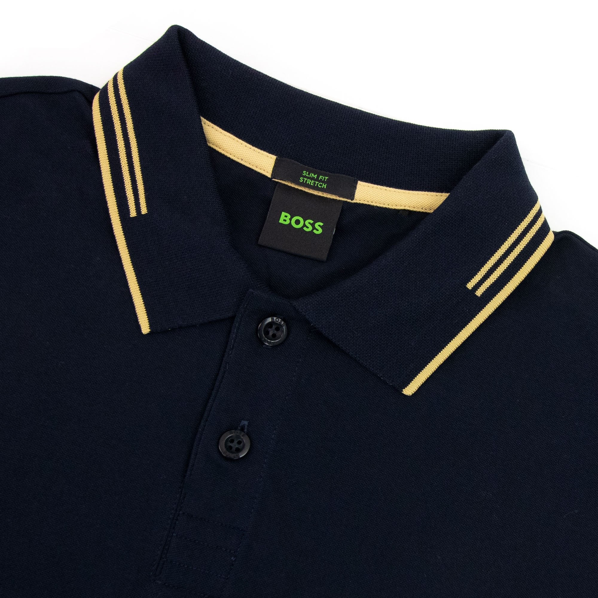 Hugo Boss Pual Curved Logo Slim Fit Polo Navy 403