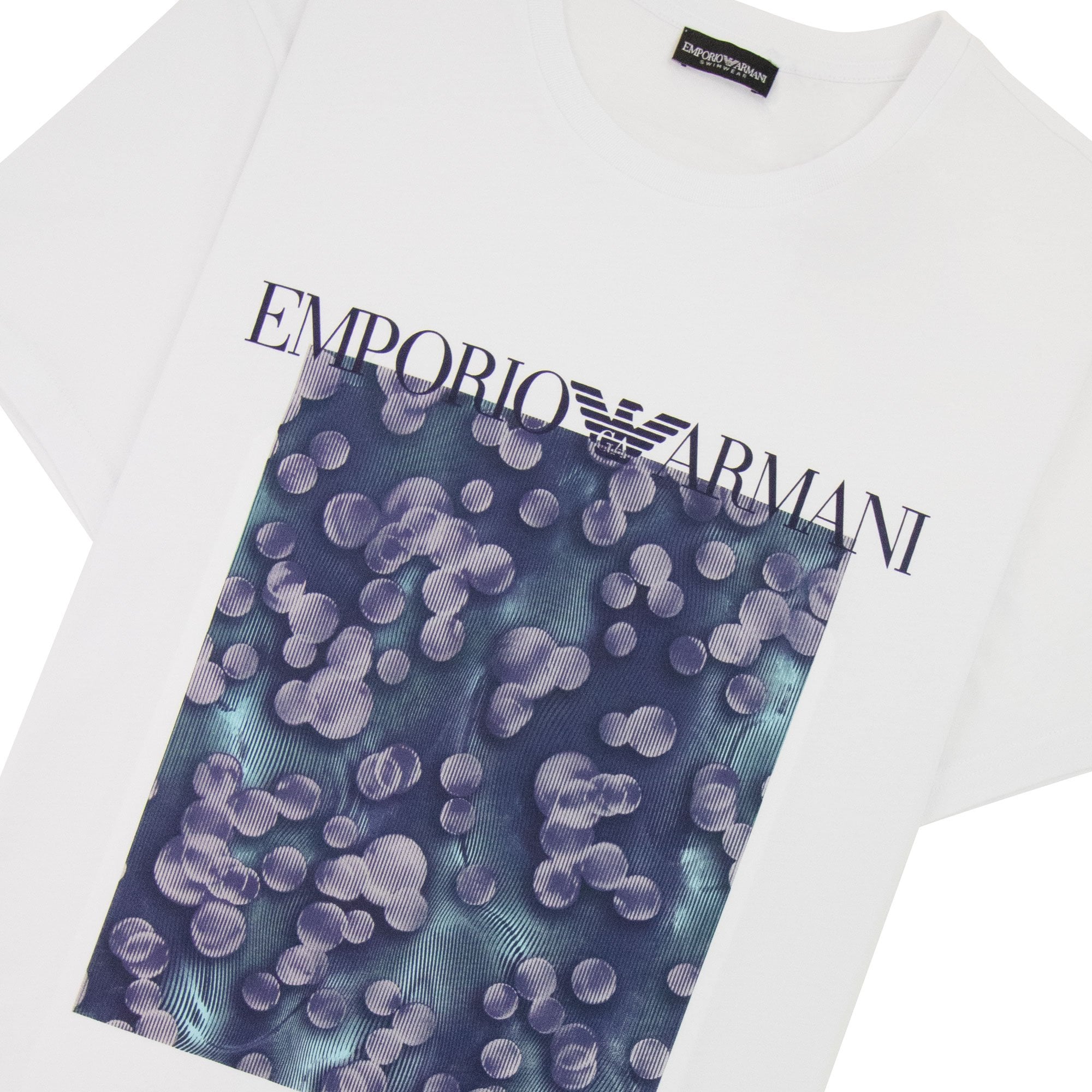Emporio Armani Logo Beach Wear T Shirt White