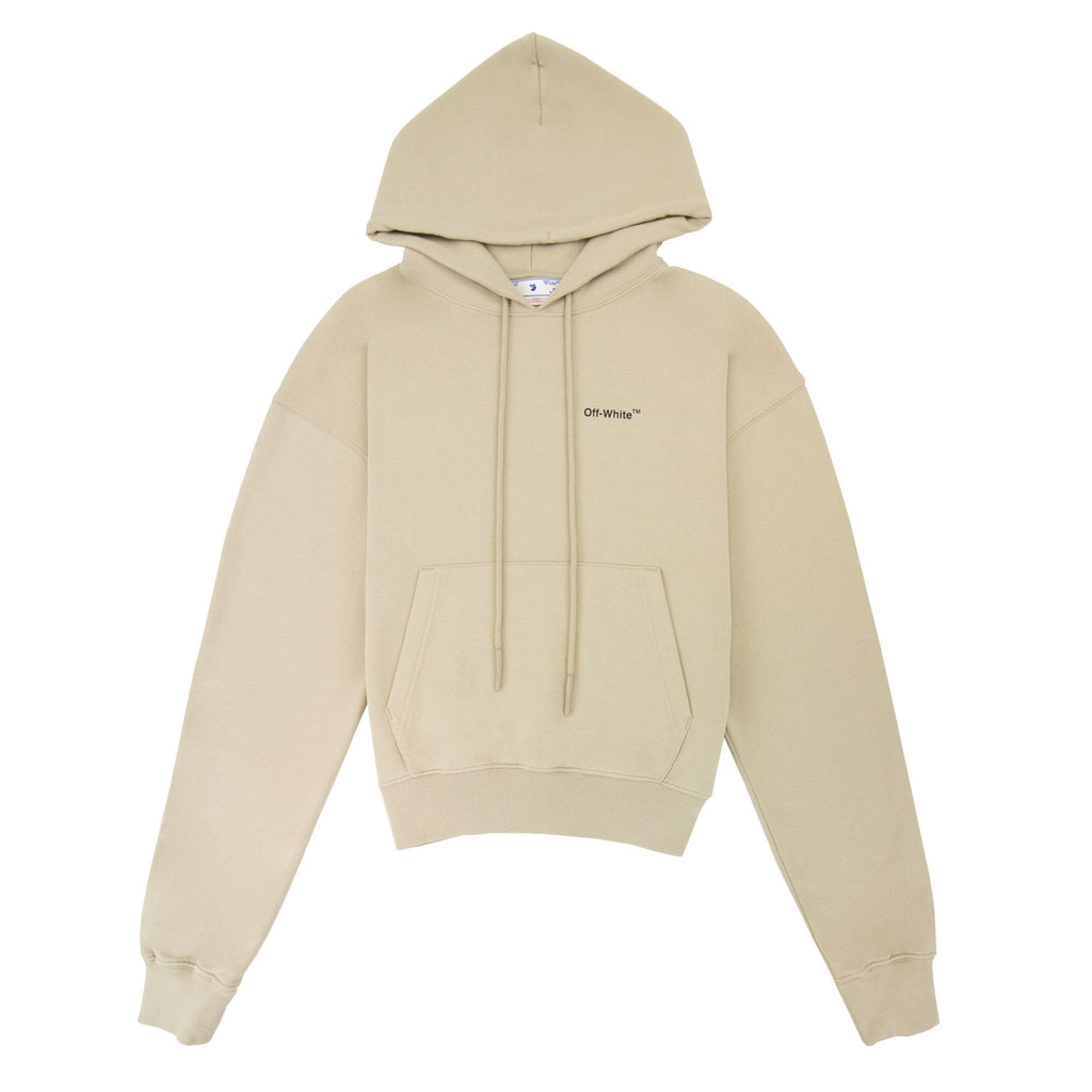 Off White Caravage Arrow Over Hoodied Sweatshirt Dark Sand/black