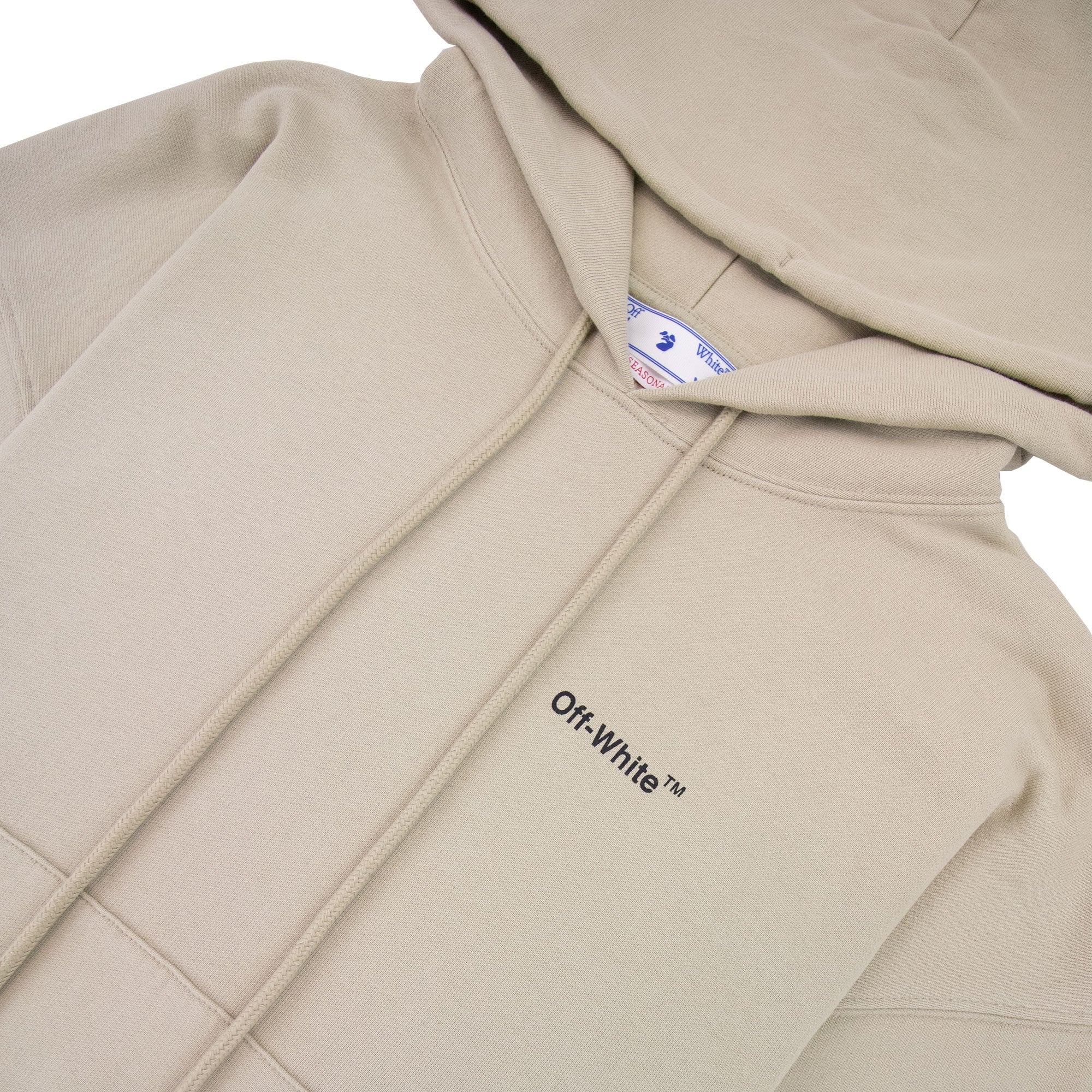 Off White Caravage Arrow Over Hoodied Sweatshirt Dark Sand/black