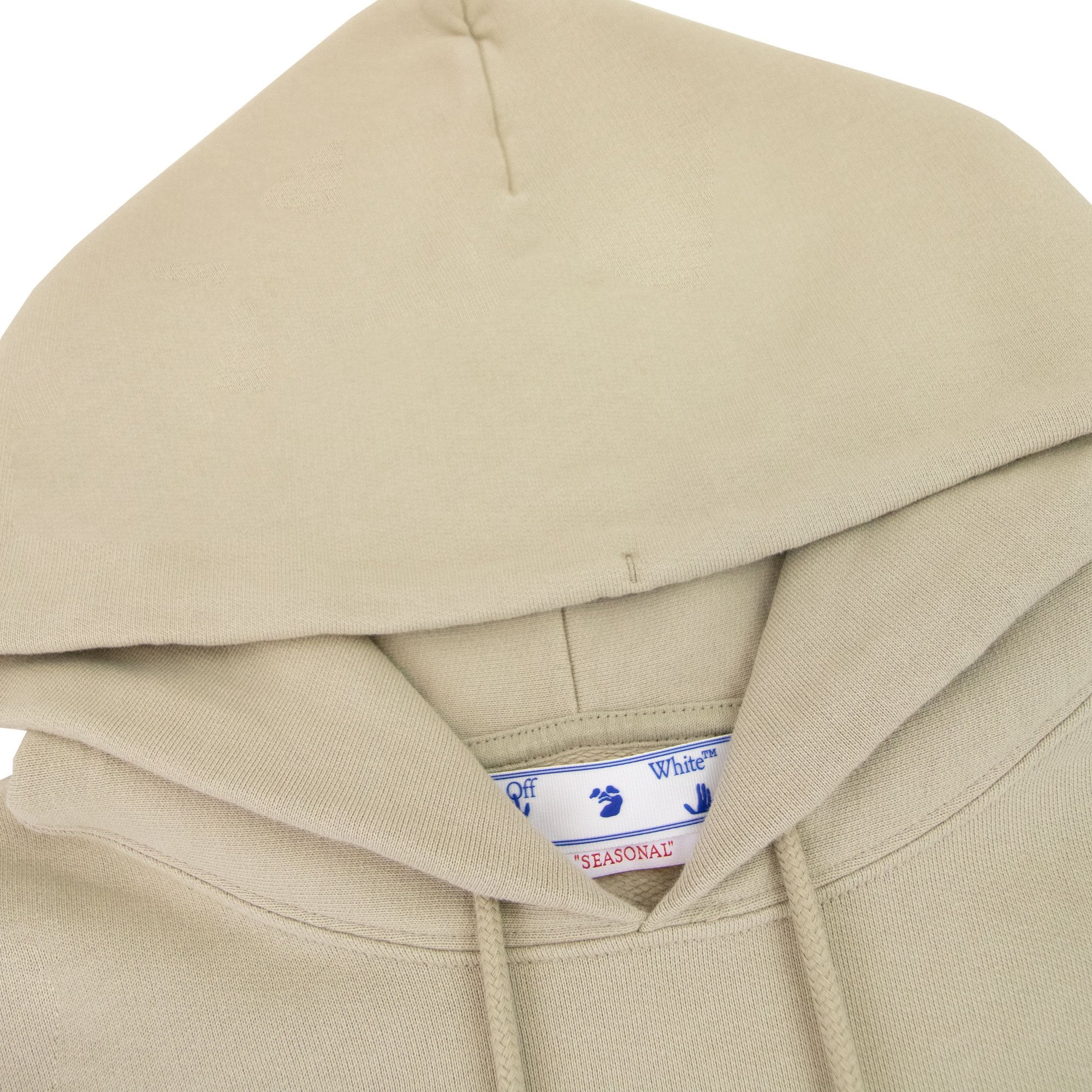 Off White Caravage Arrow Over Hoodied Sweatshirt Dark Sand/black