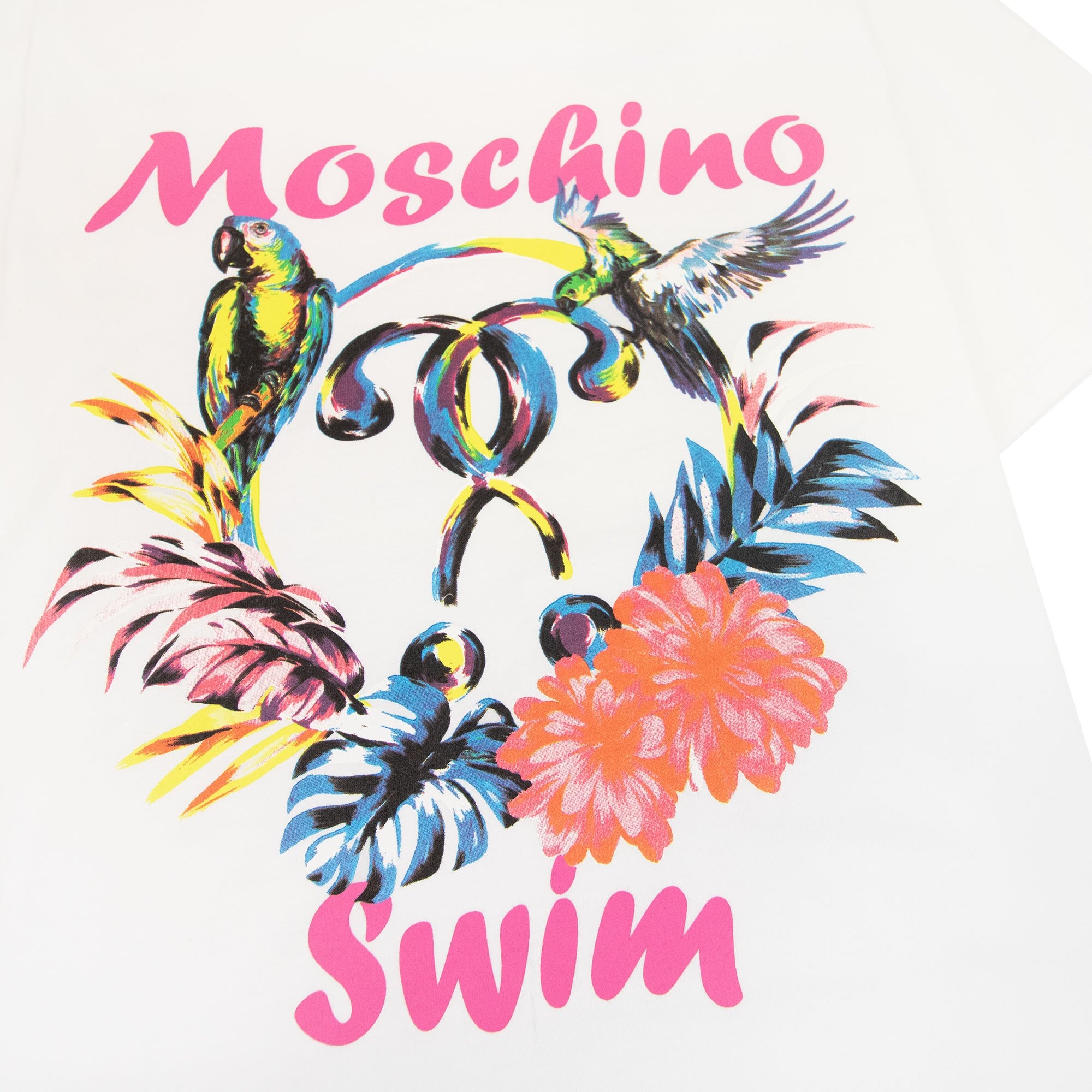 Moschino Swim Moschino Parrot Tee White