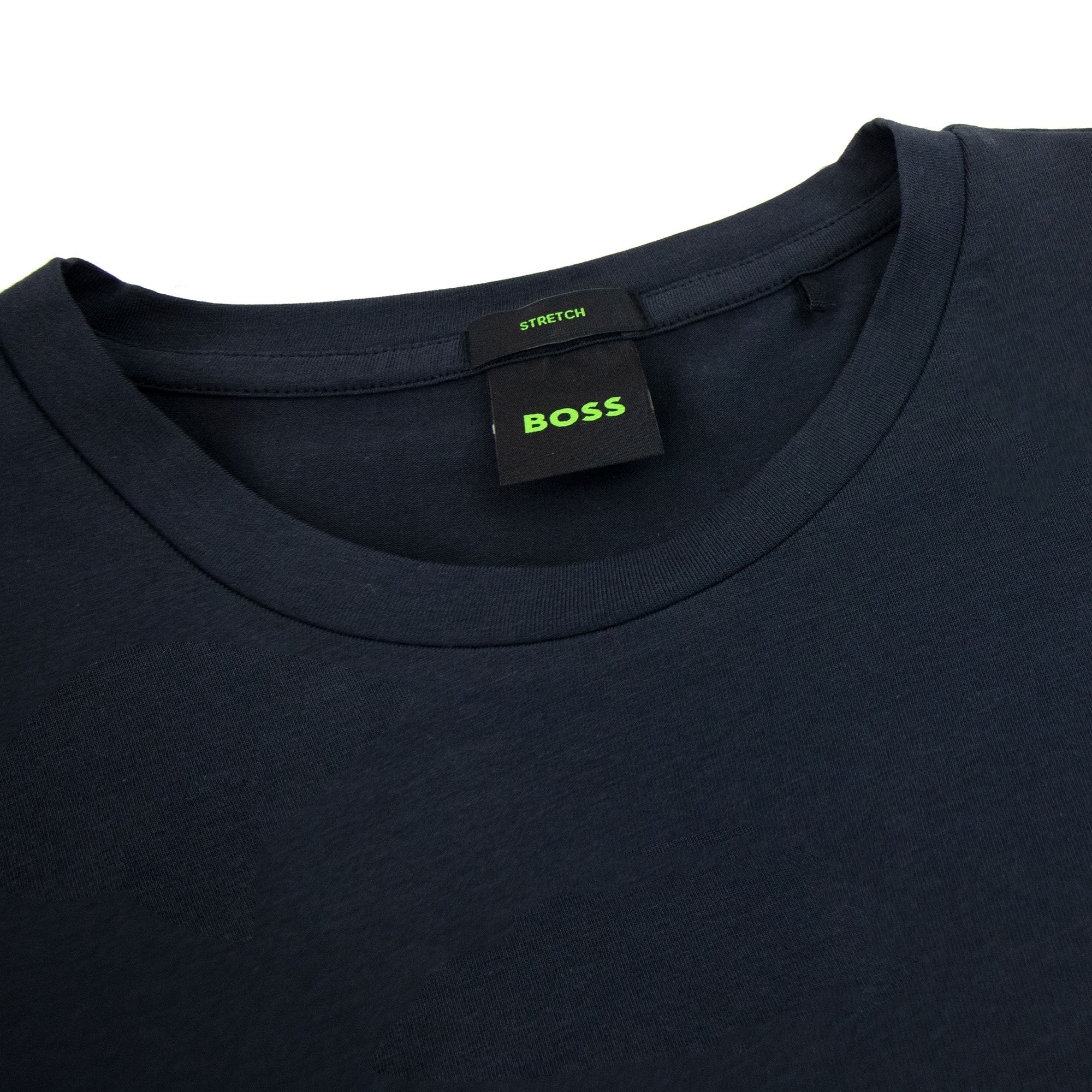 Hugo Boss Tee 4 Logo Print T Shirt Dark Navy 402