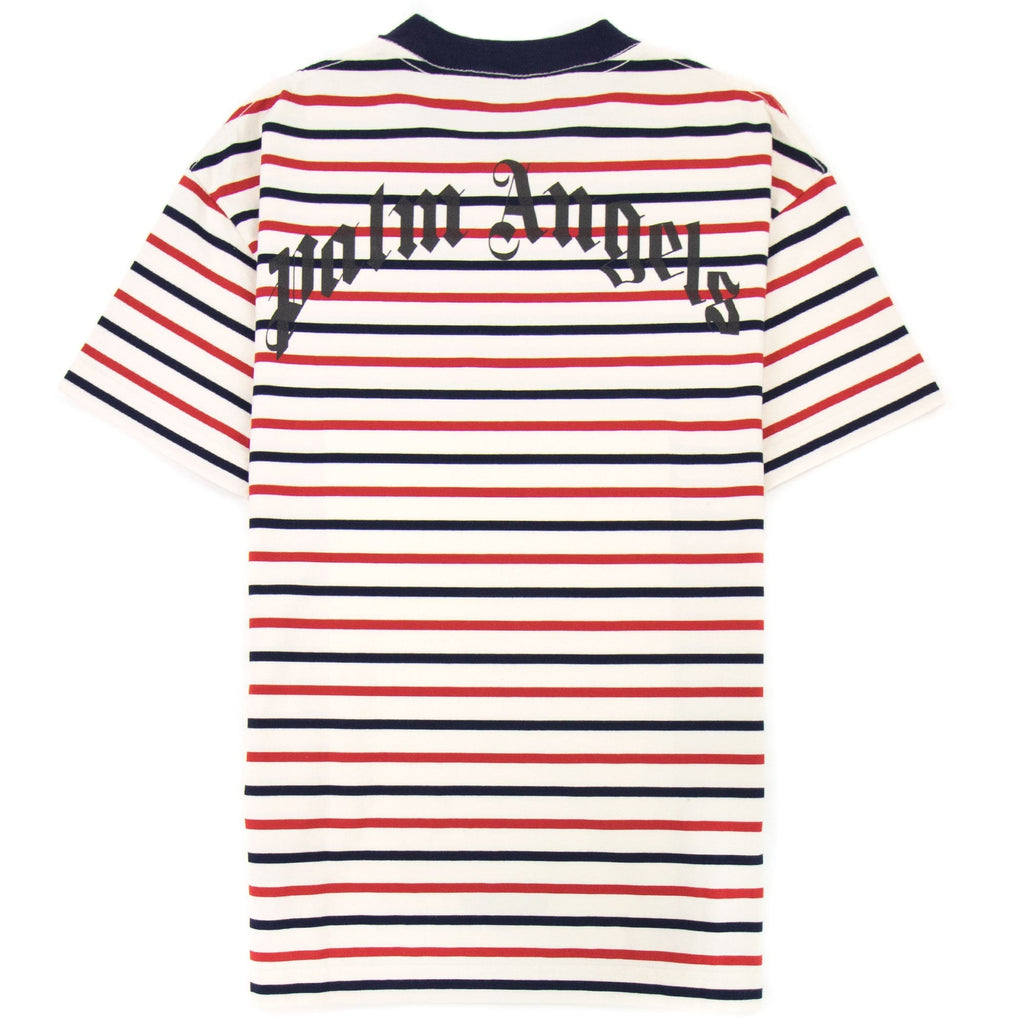 Palm Angels Pa Bear Stripe Classic Tee Red/white
