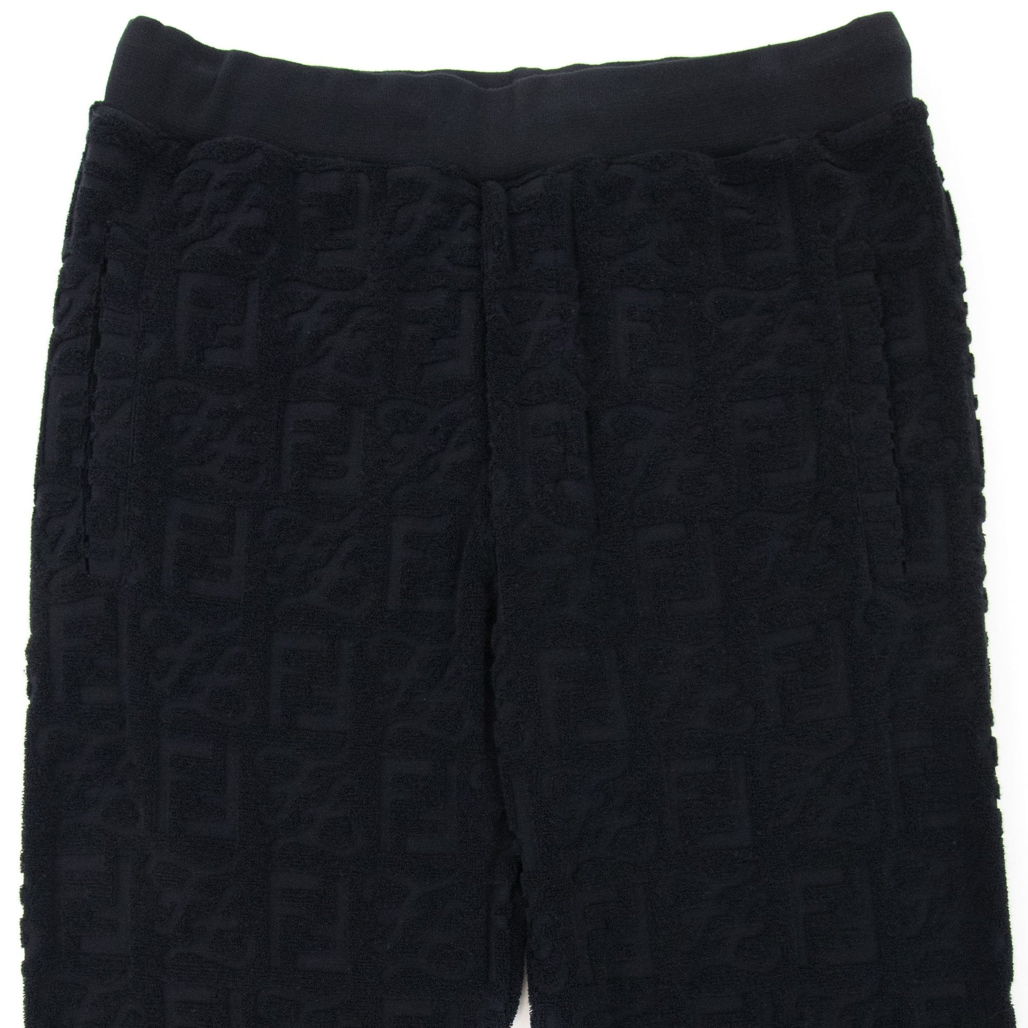 Fendi Ff Caligraphy Logo Pants Black