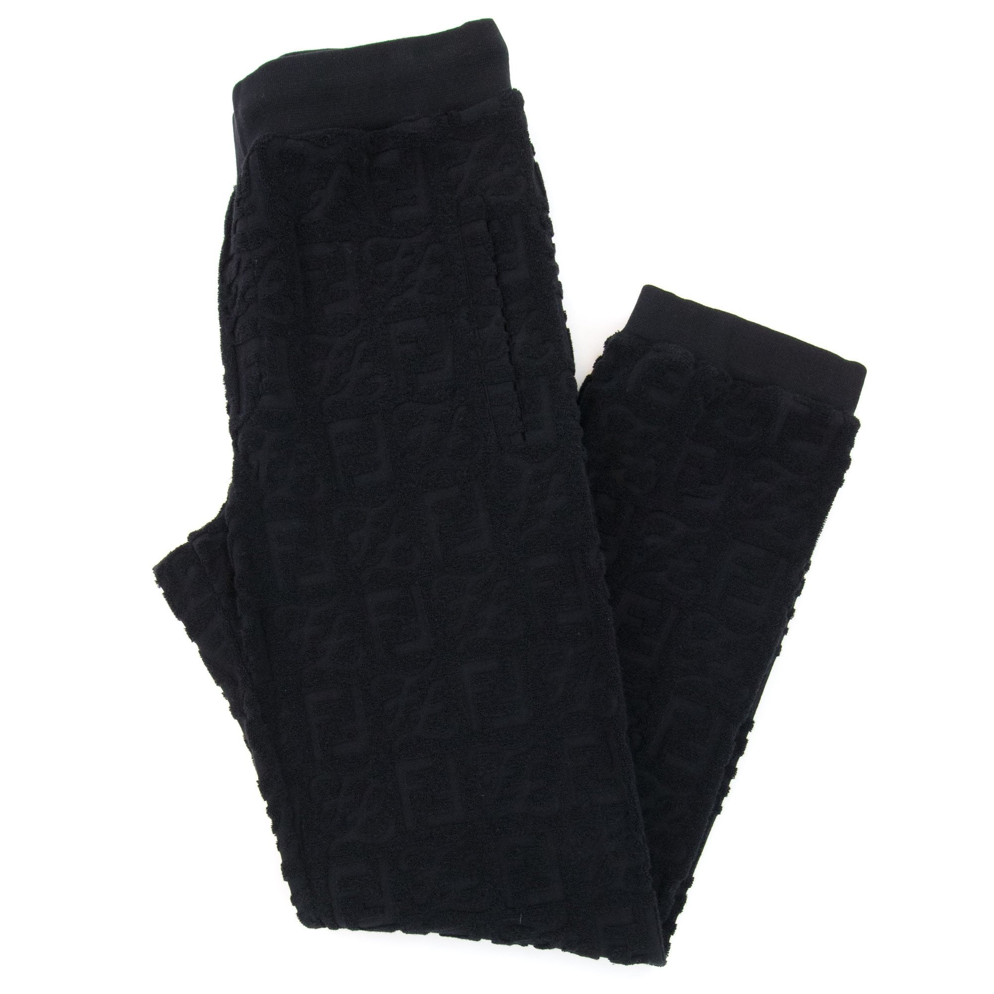 Fendi Ff Caligraphy Logo Pants Black