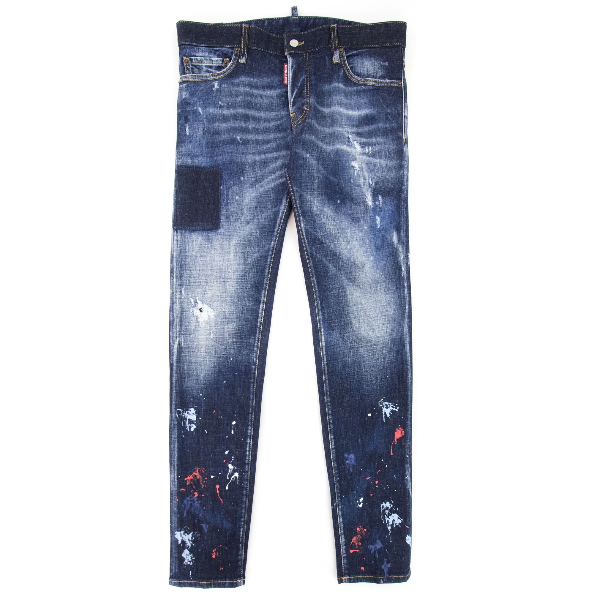 Dsquared2 Dark Splater Wash Cool Guy Jeans Navy Blue 470 | ONU – Onu