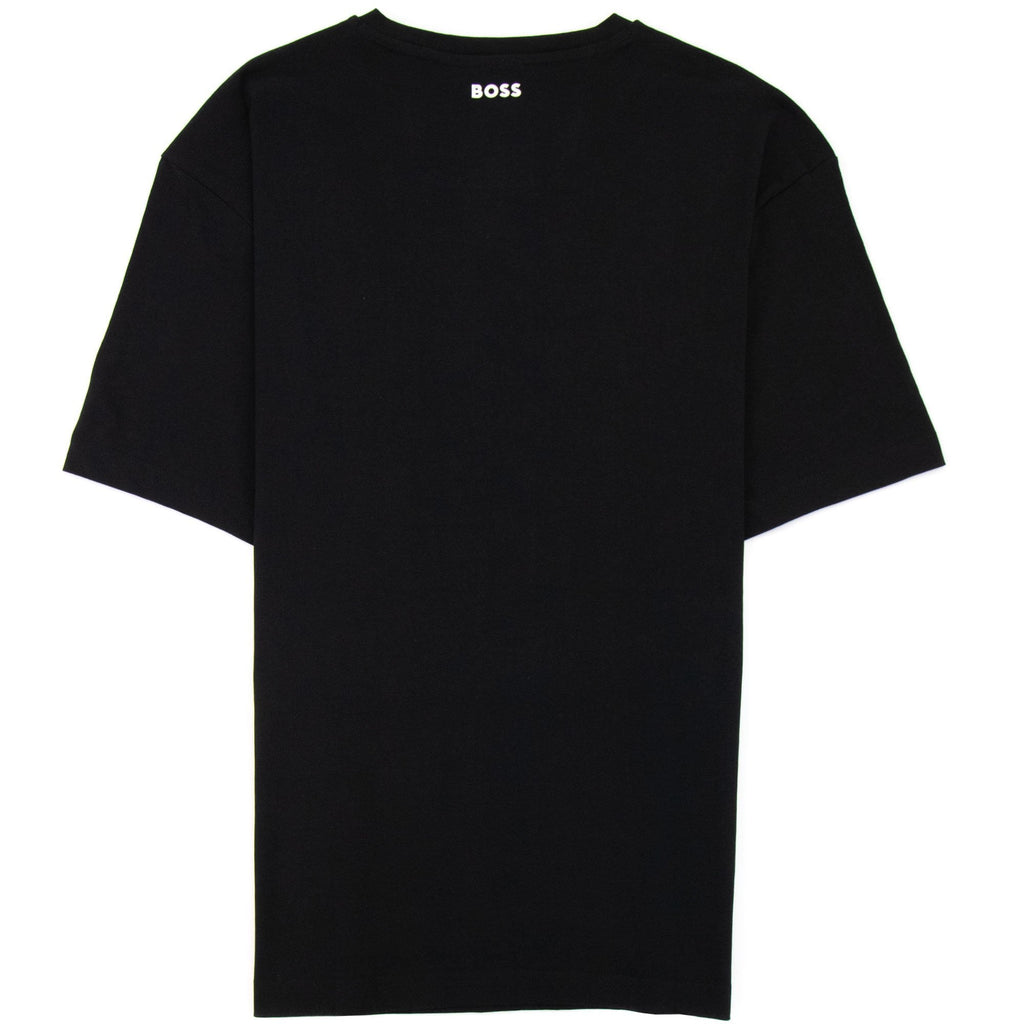 Hugo Boss Tee 1 Colour Block Logo T Shirt Black 001
