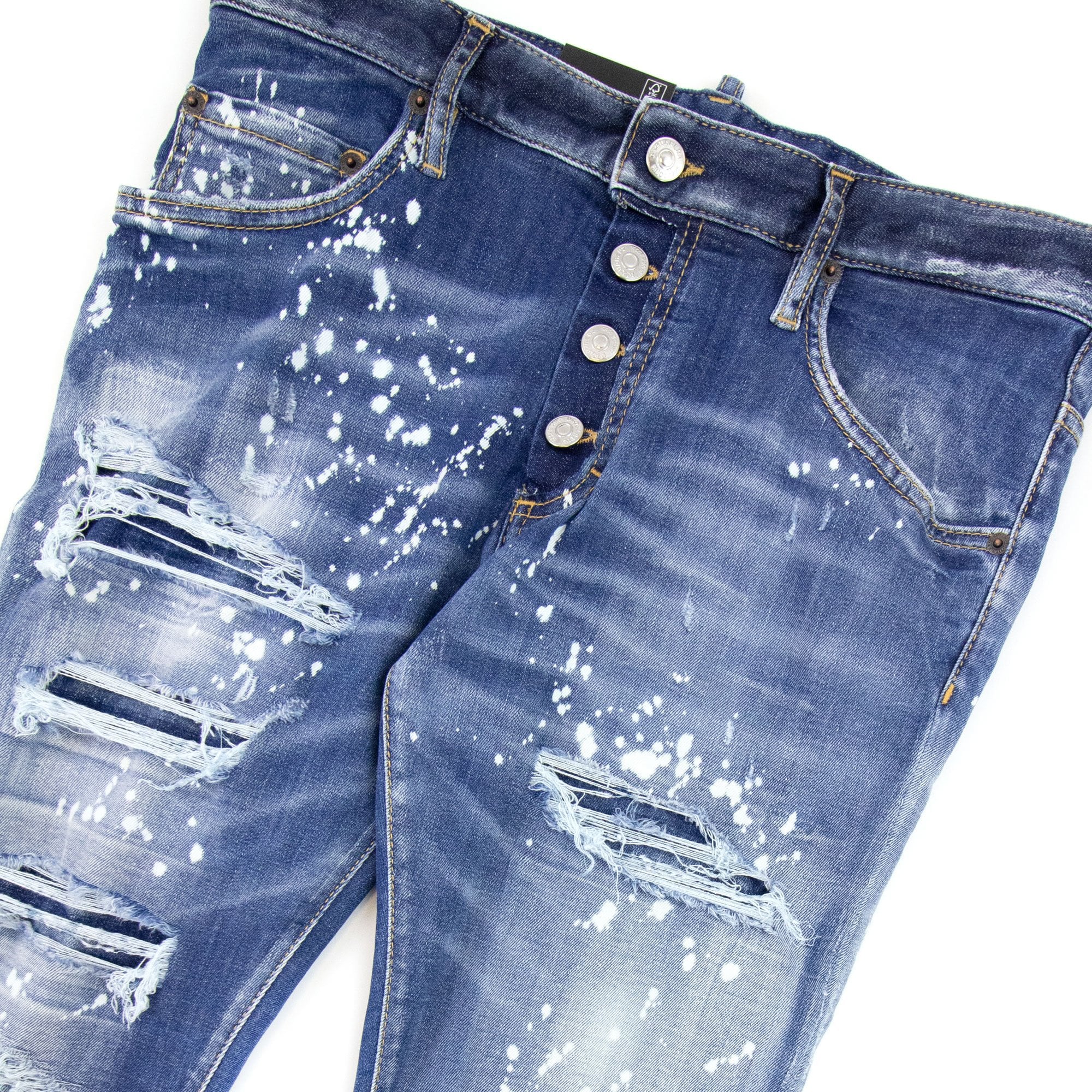 Dsquared2 Super Twinkey Ripped Jeans Navy Blue 470 | ONU – Onu